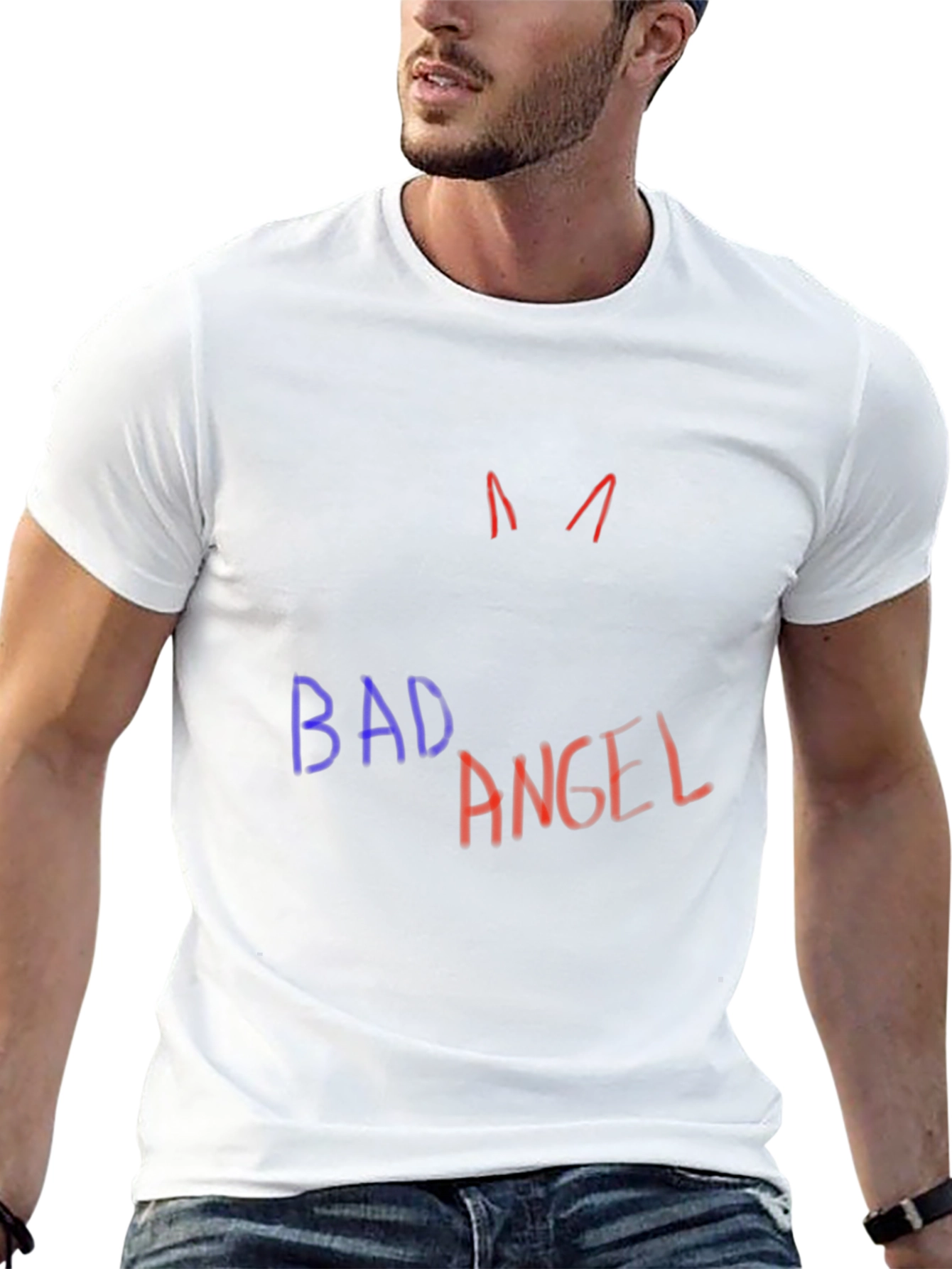 Bad Angel Graphic Black T-Shirt