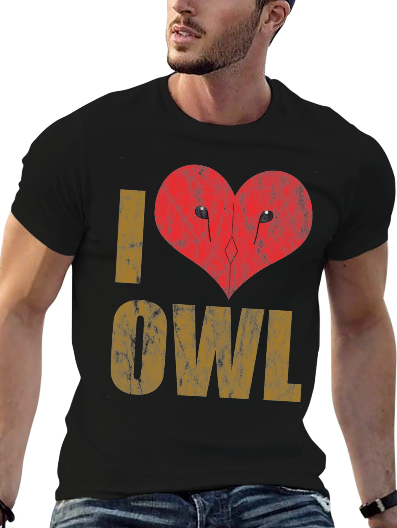 I Love Owl T-Shirt Graphic Tee