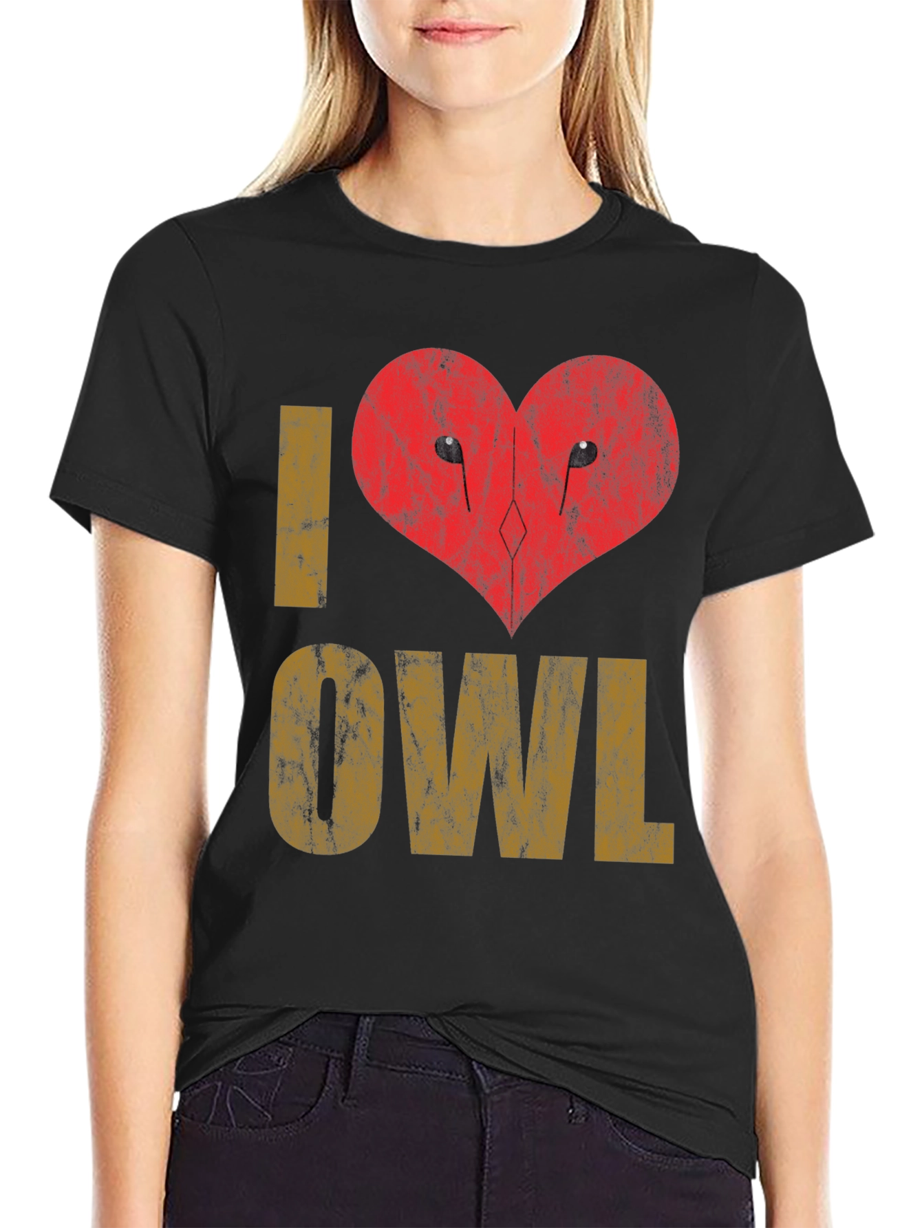 I Love Owl T-Shirt Graphic Tee