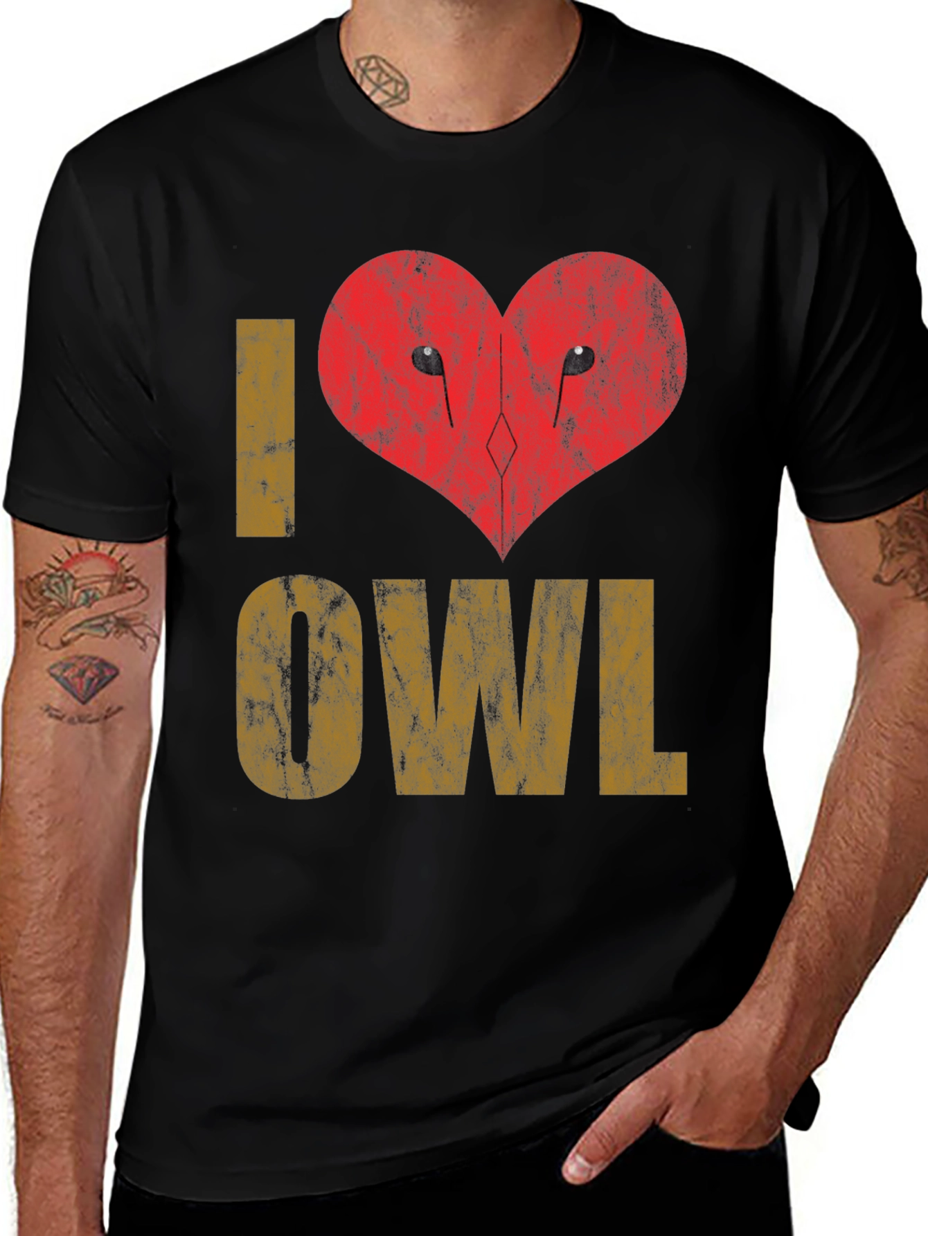 I Love Owl T-Shirt Graphic Tee