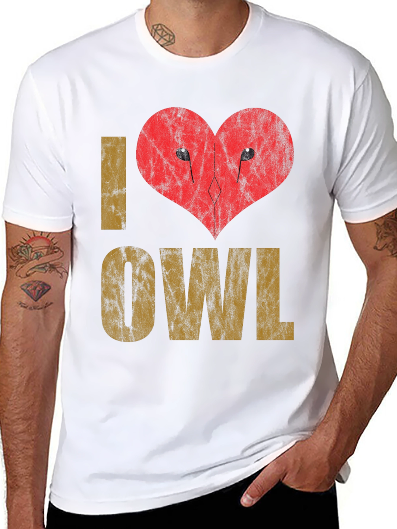 I Love Owl T-Shirt Graphic Tee