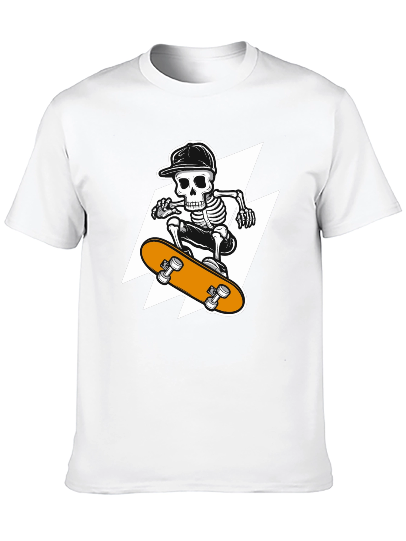Skeleton Skateboard T-Shirt - Cool Graphic Tee