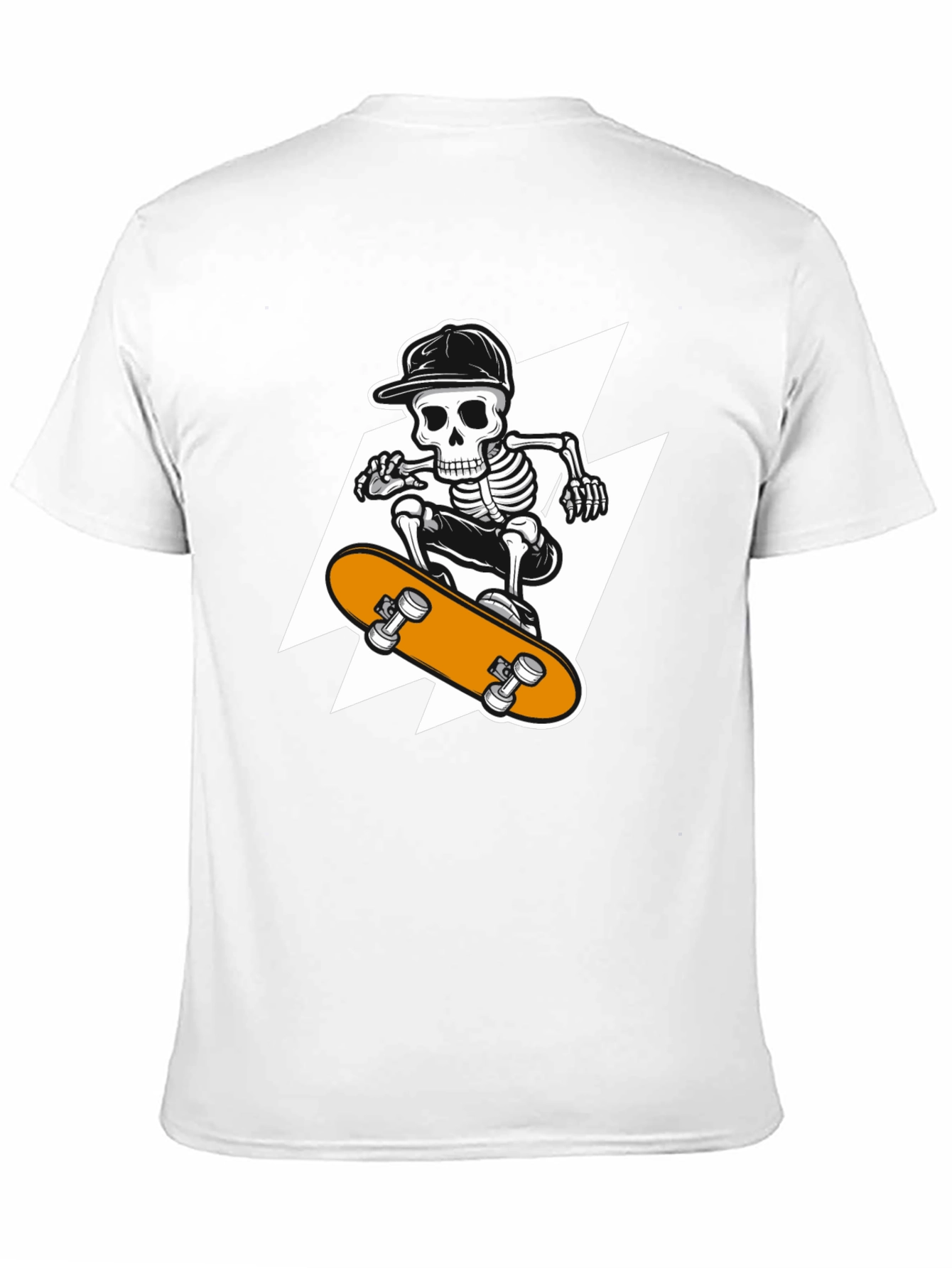 Skeleton Skateboard T-Shirt - Cool Graphic Tee