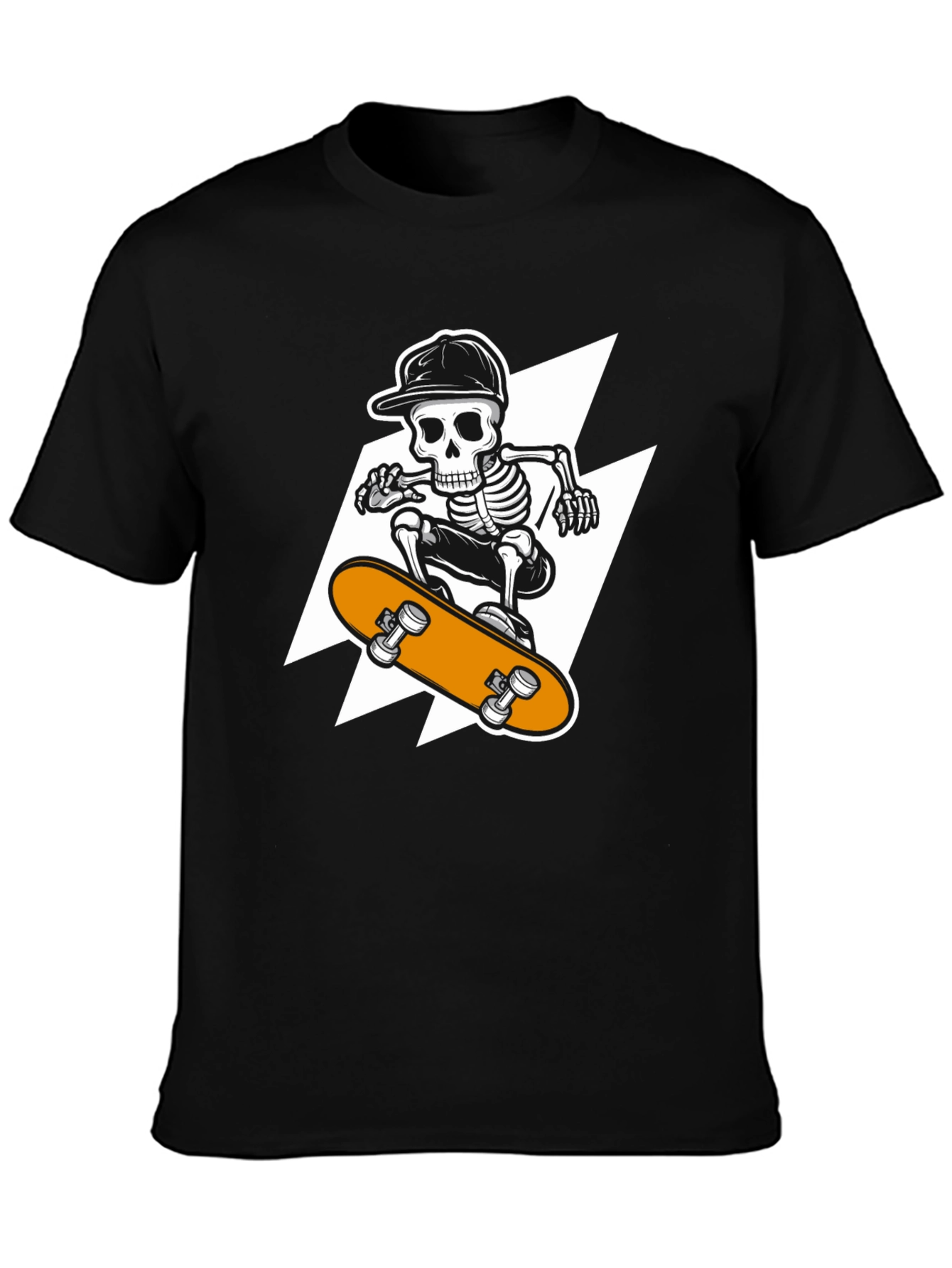 Skeleton Skateboard T-Shirt - Cool Graphic Tee