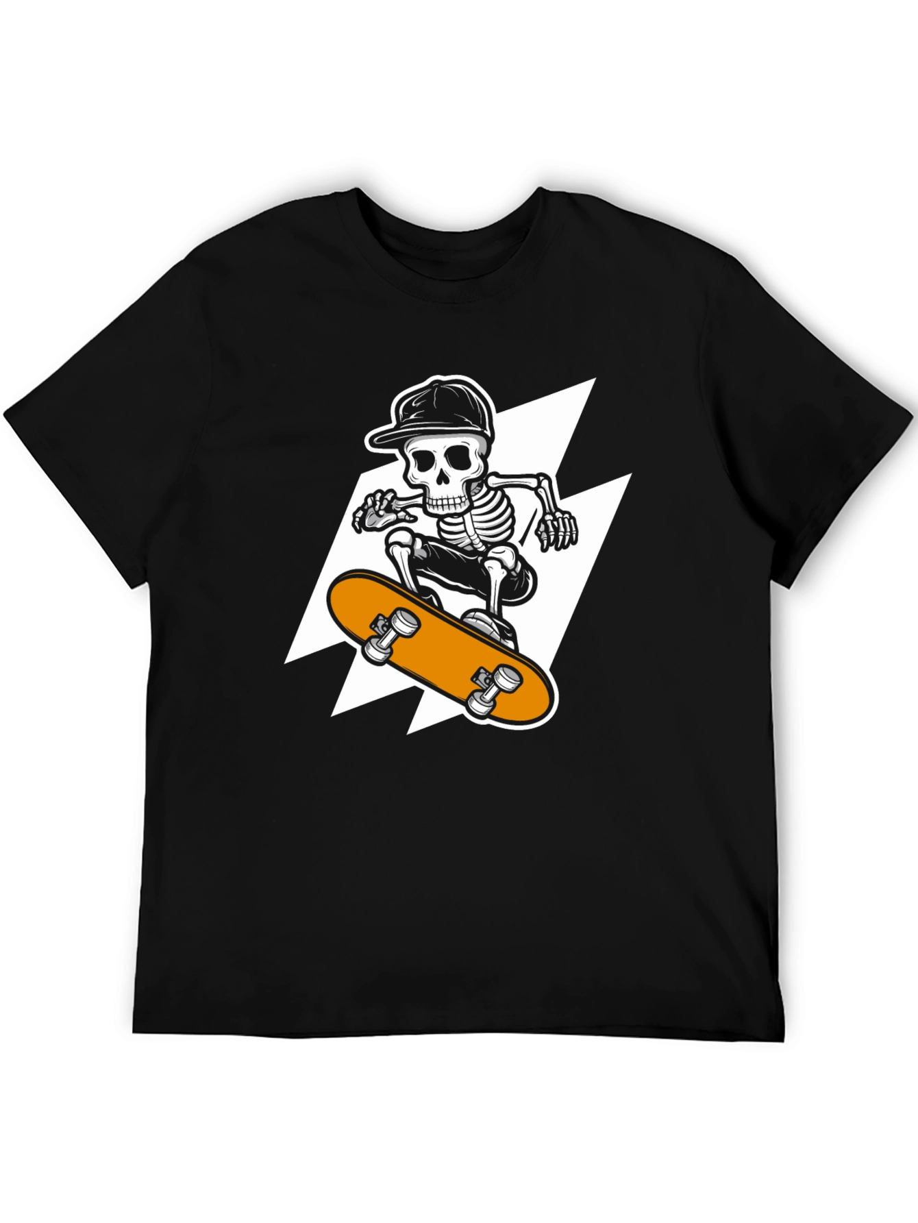 Skeleton Skateboard T-Shirt - Cool Graphic Tee