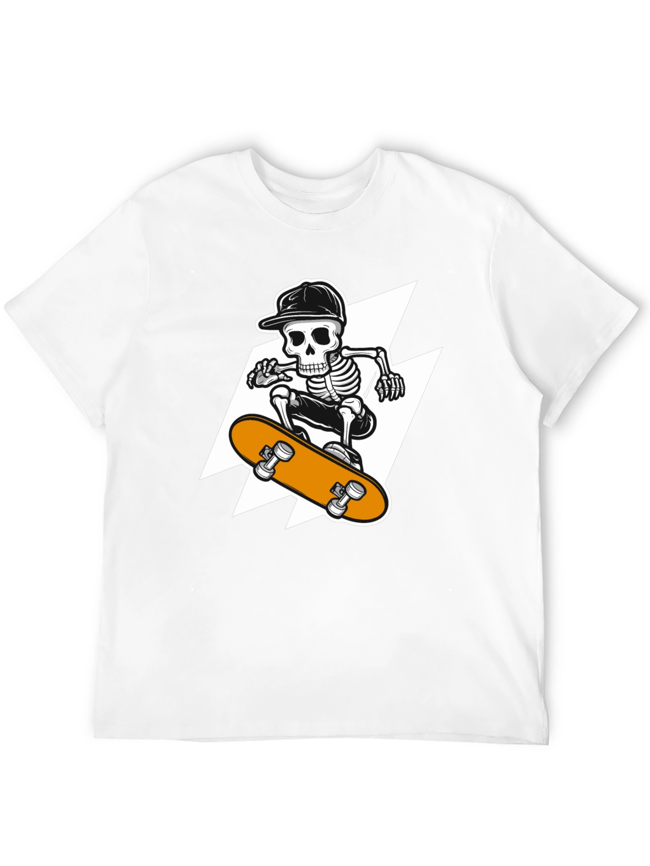 Skeleton Skateboard T-Shirt - Cool Graphic Tee