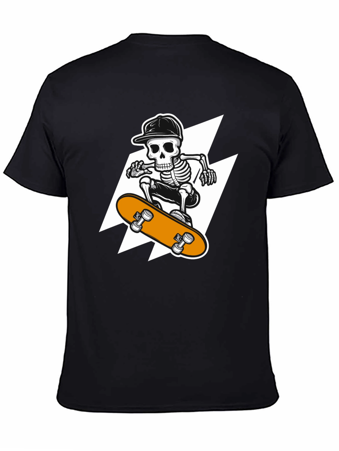 Skeleton Skateboard T-Shirt - Cool Graphic Tee