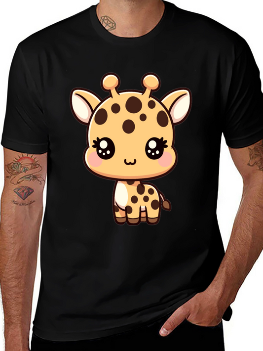 Cute Giraffe Graphic Tee - Soft Cotton Blend