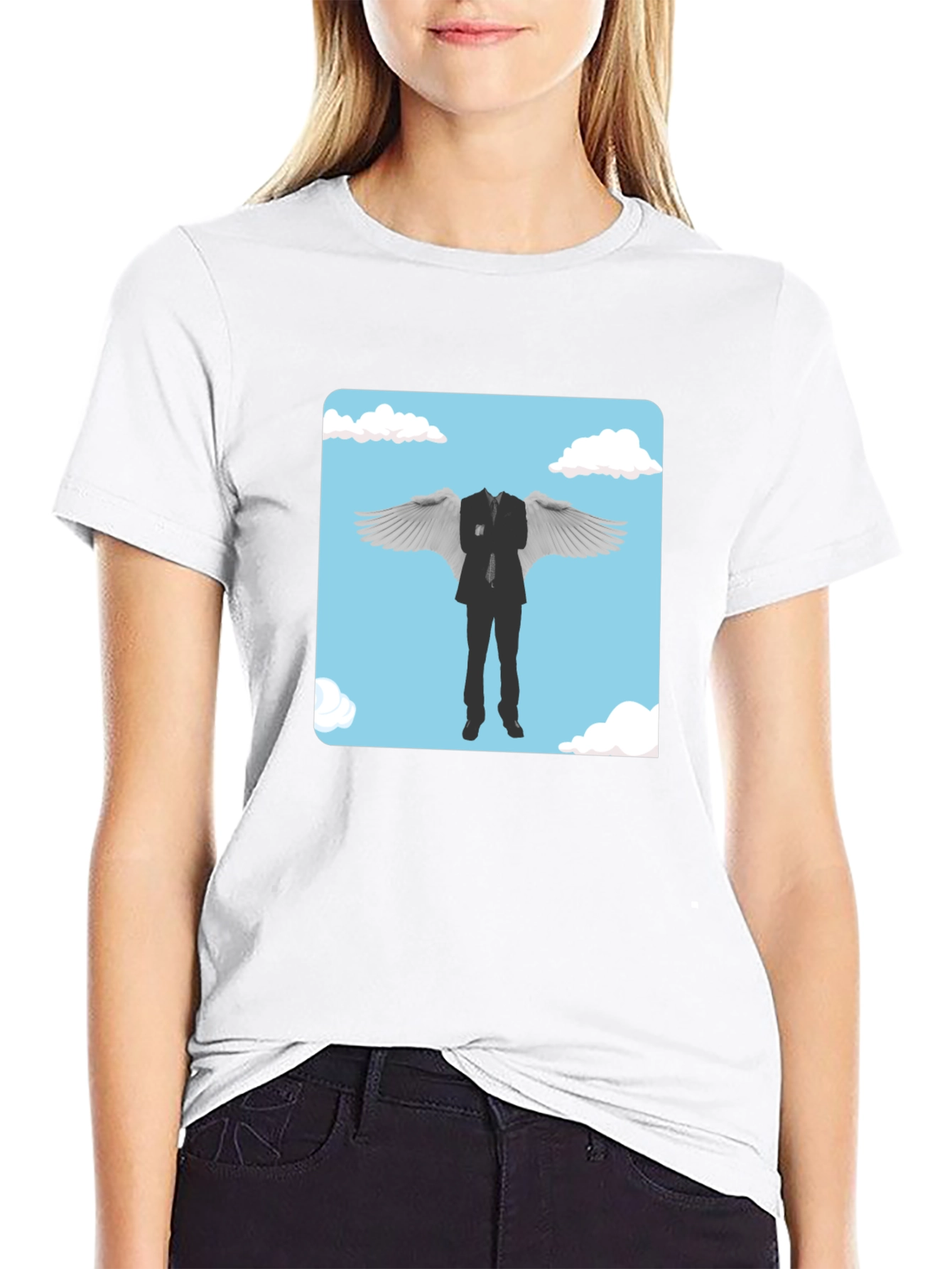 Whimsical Winged Suit Graphic Tee