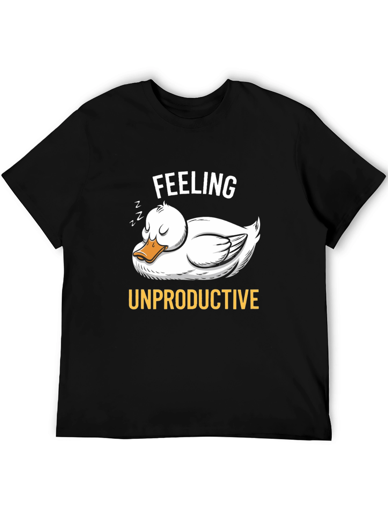Feeling Unproductive Sleeping Duck Graphic T-Shirt