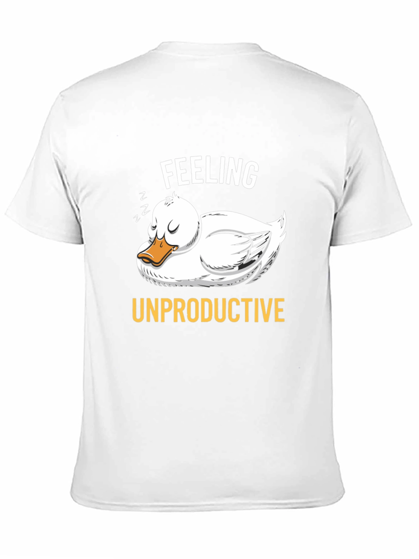 Feeling Unproductive Sleeping Duck Graphic T-Shirt