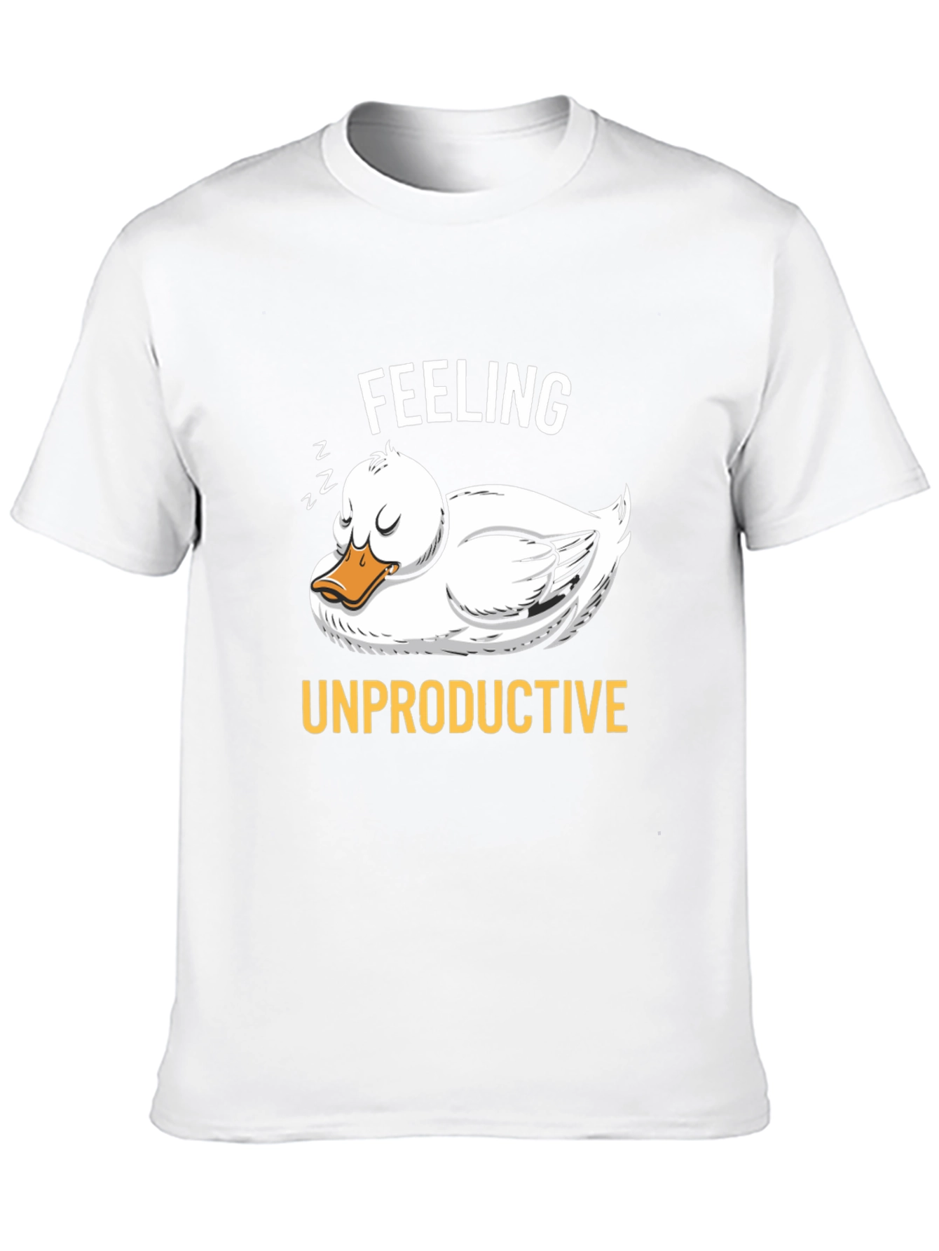 Feeling Unproductive Sleeping Duck Graphic T-Shirt