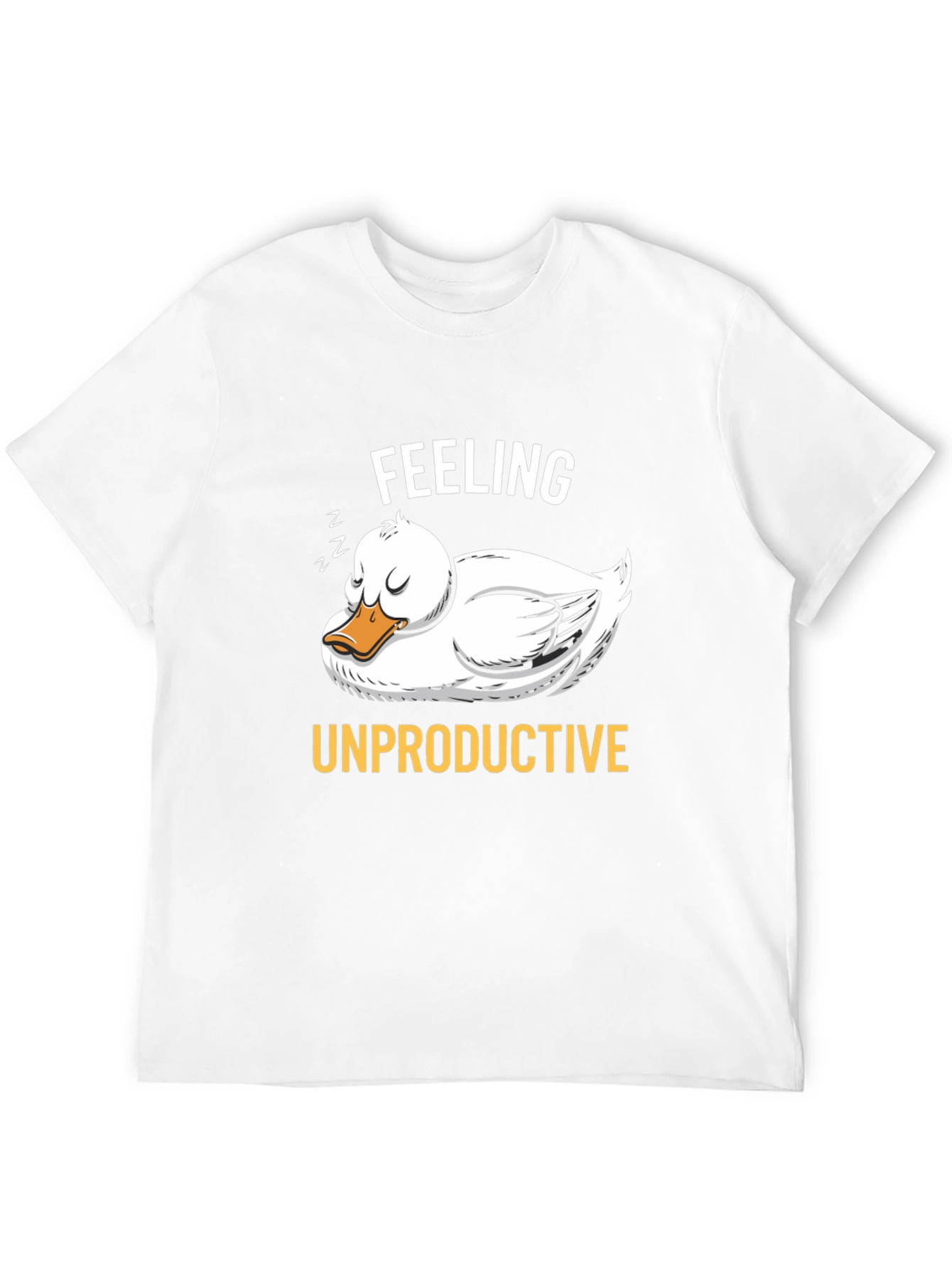 Feeling Unproductive Sleeping Duck Graphic T-Shirt