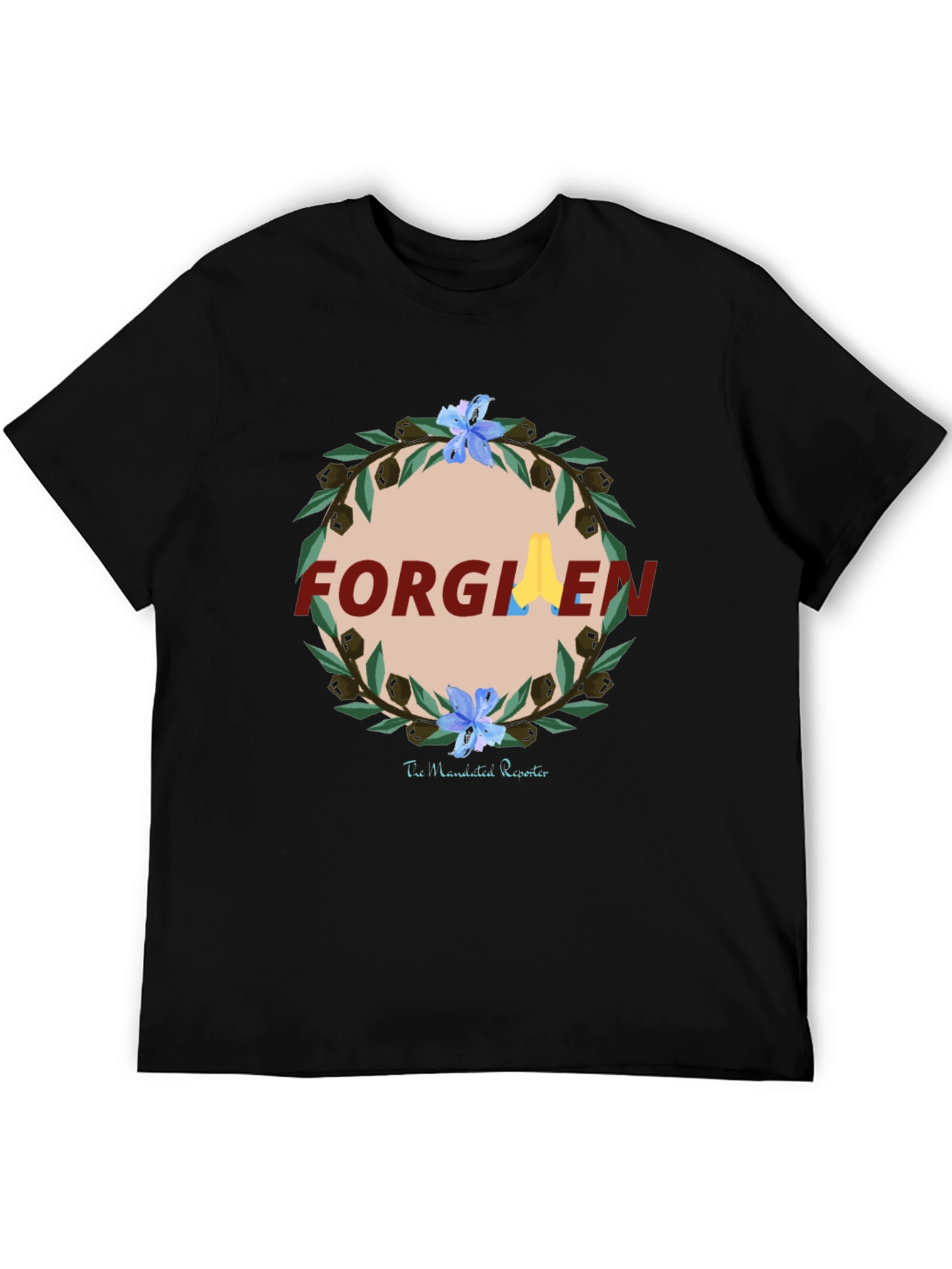 Forgiven Graphic Print Black T-Shirt