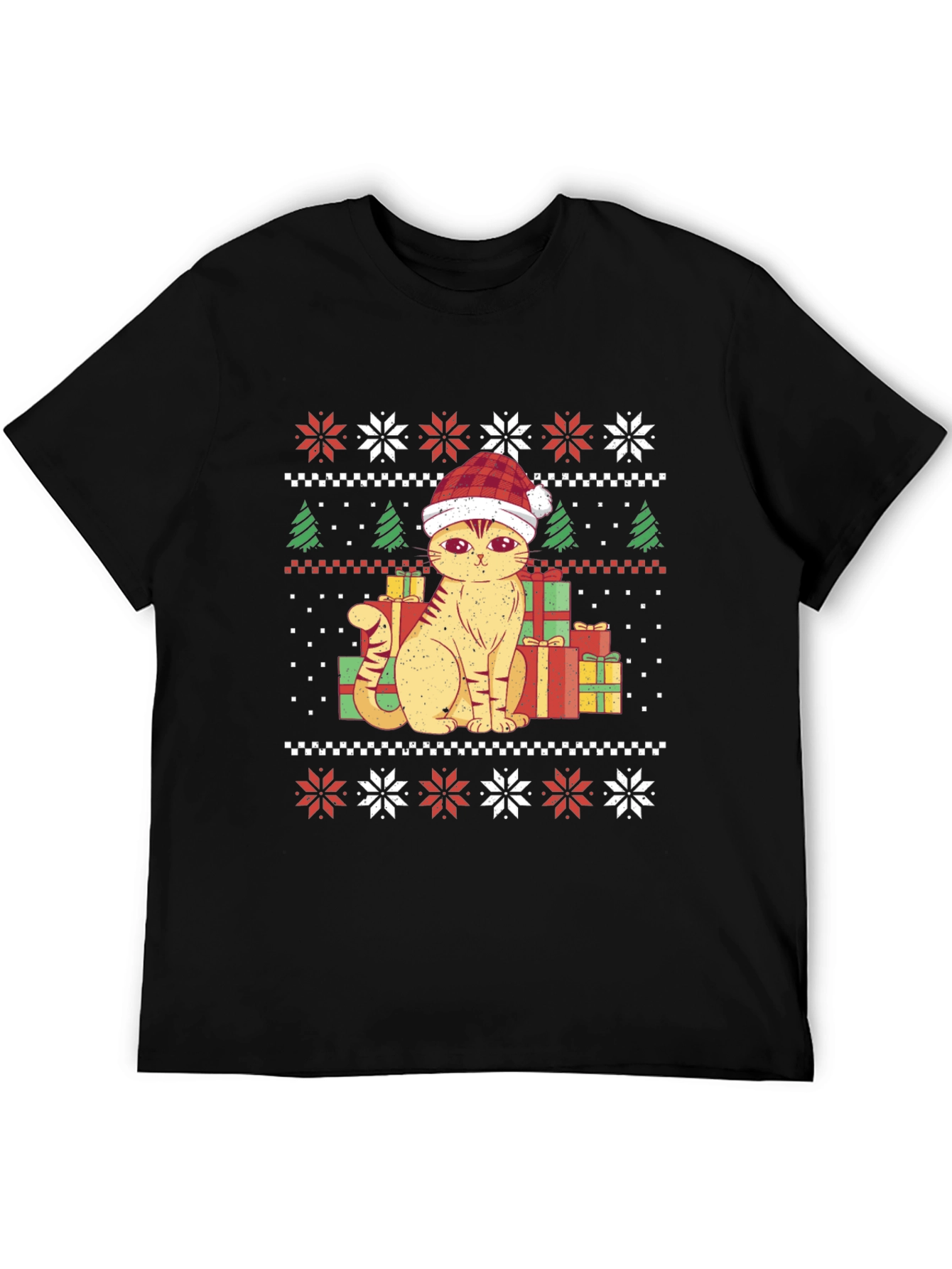 Festive Cat Christmas T-Shirt