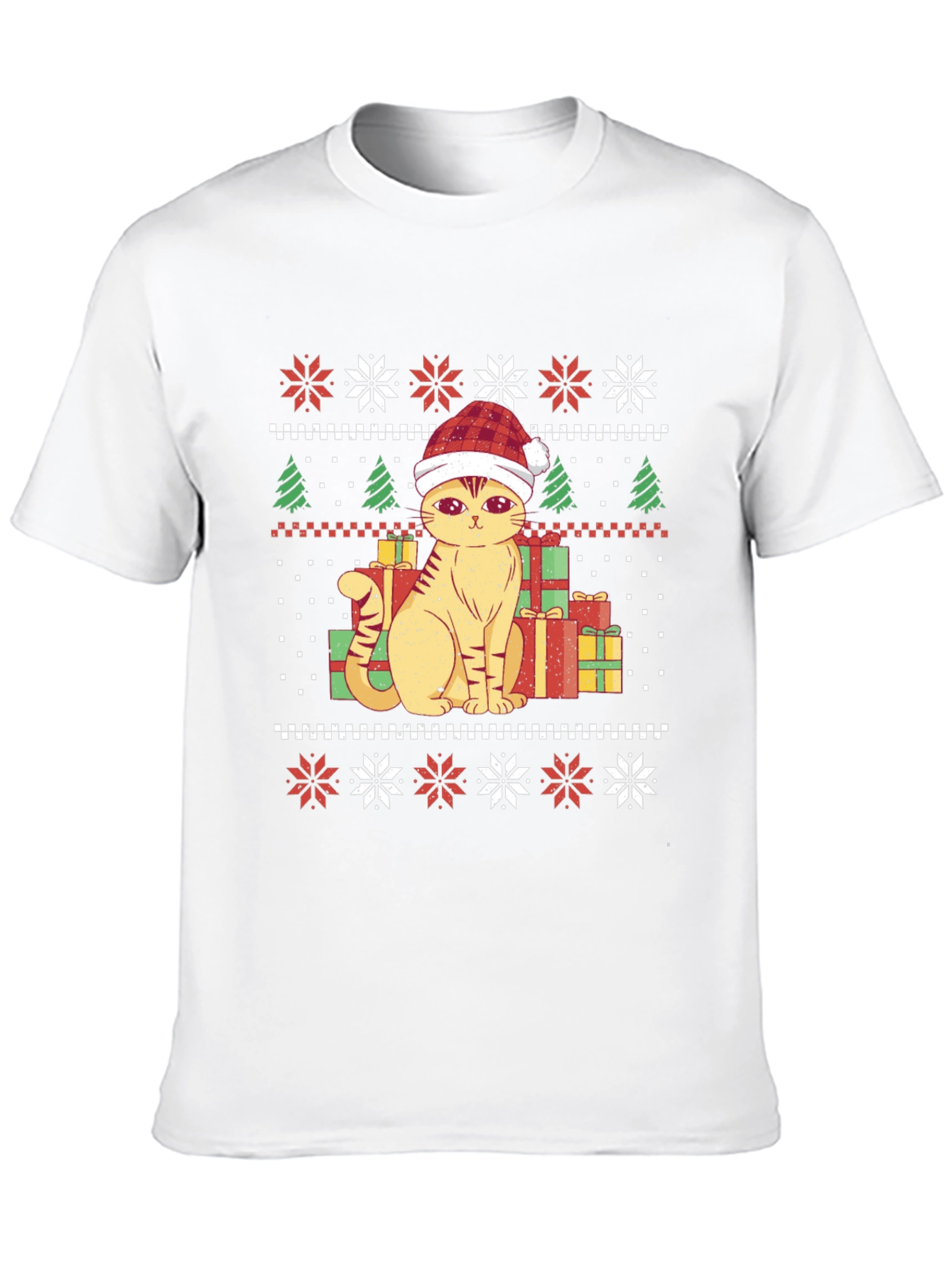 Festive Cat Christmas T-Shirt