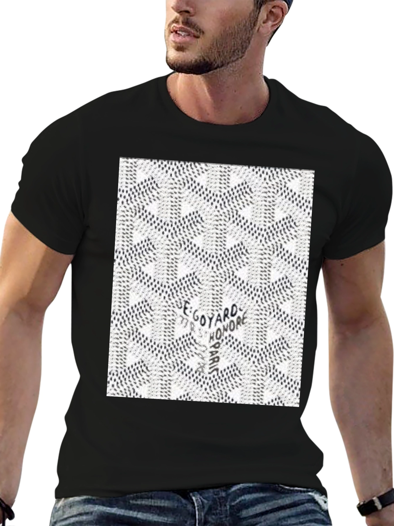 Stylish Patterned Graphic Tee