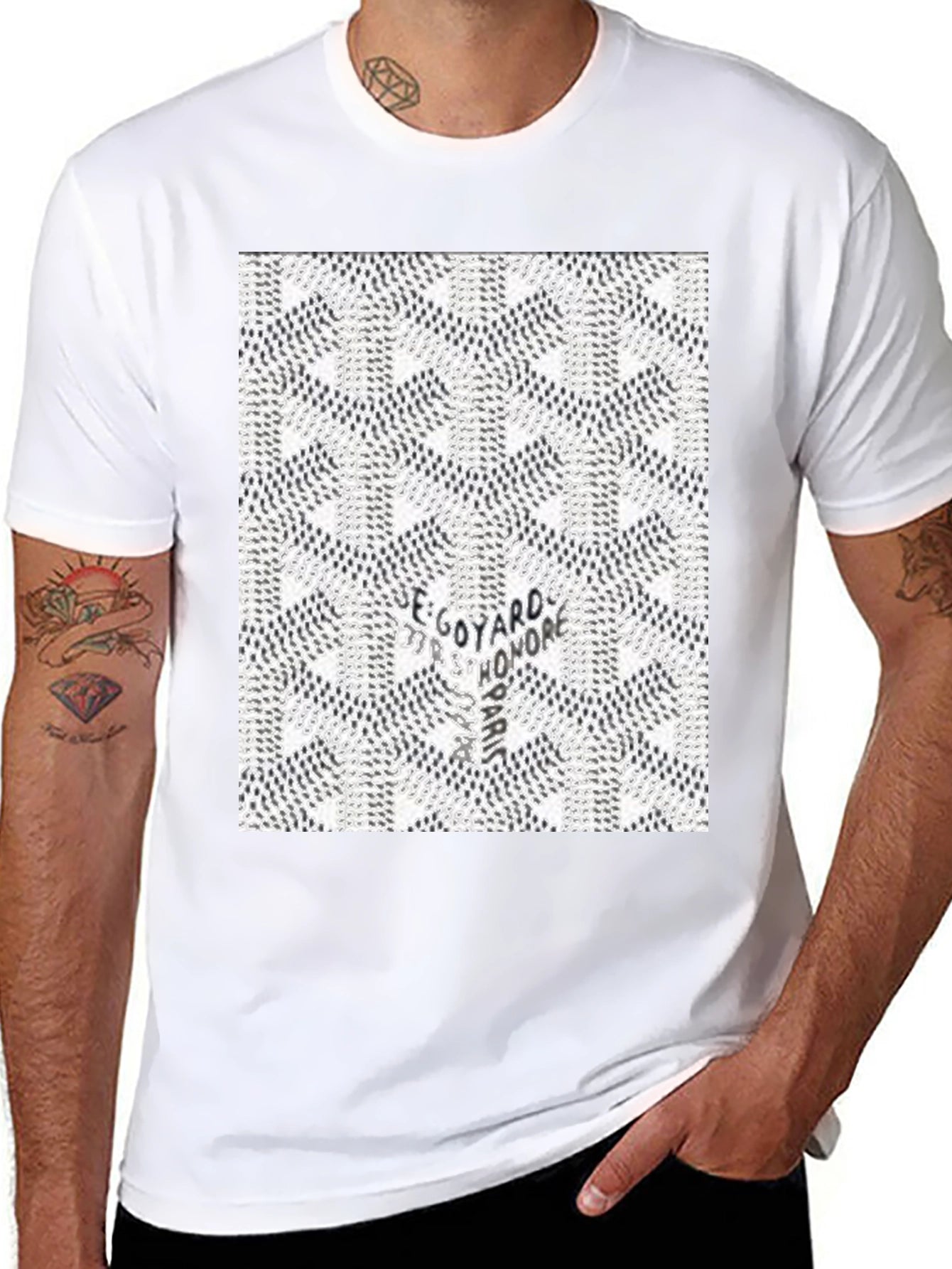 Stylish Patterned Graphic Tee