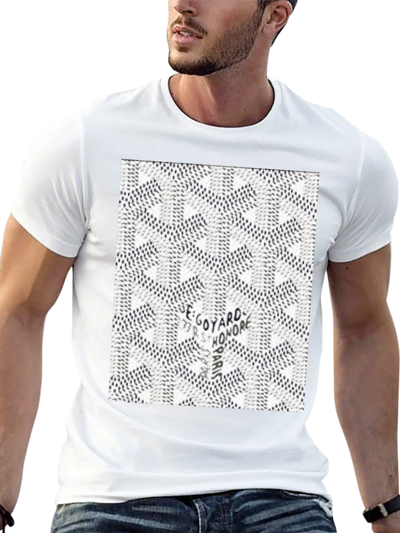 Stylish Patterned Graphic Tee