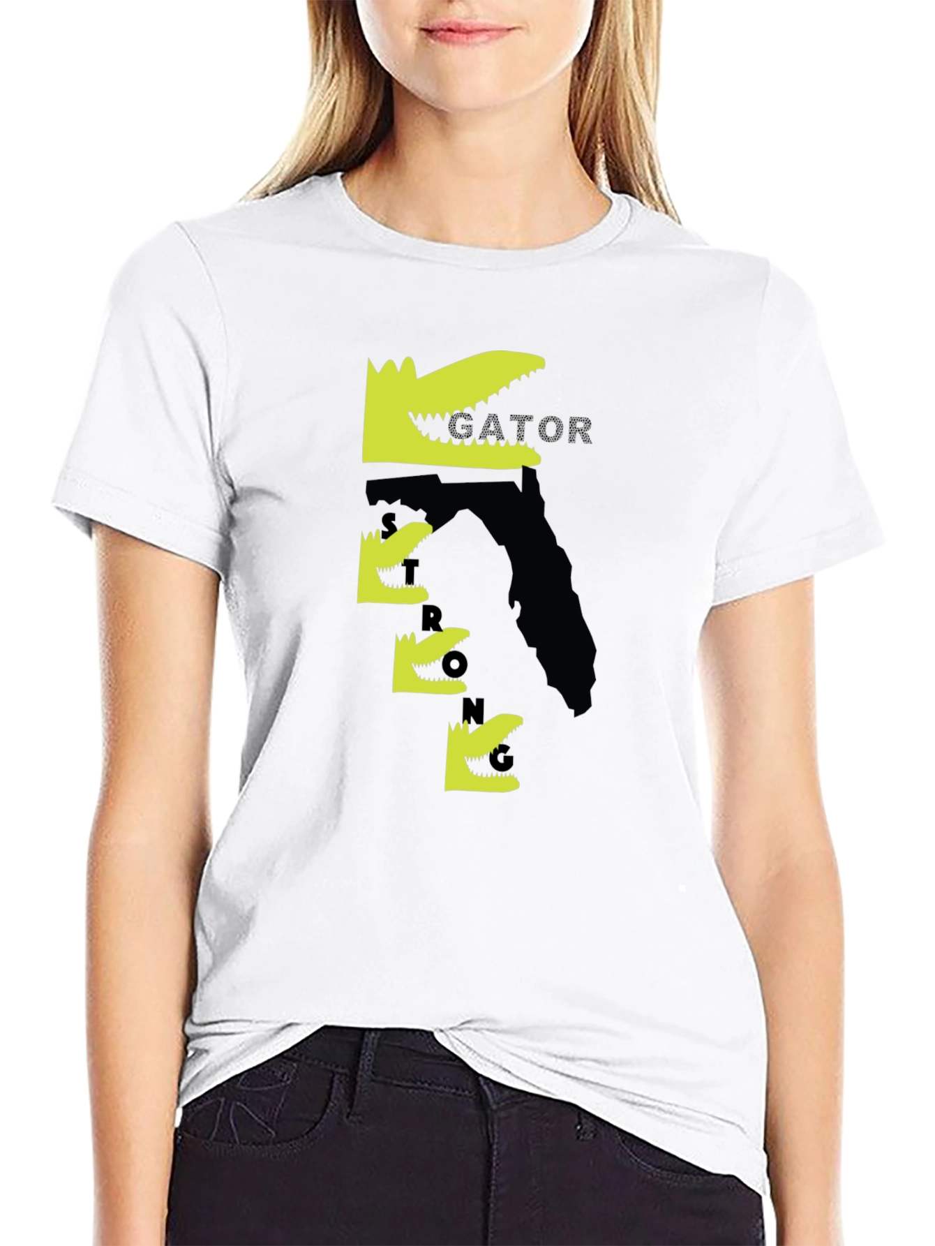 Gator Graphic Tee - Black Cotton T-Shirt
