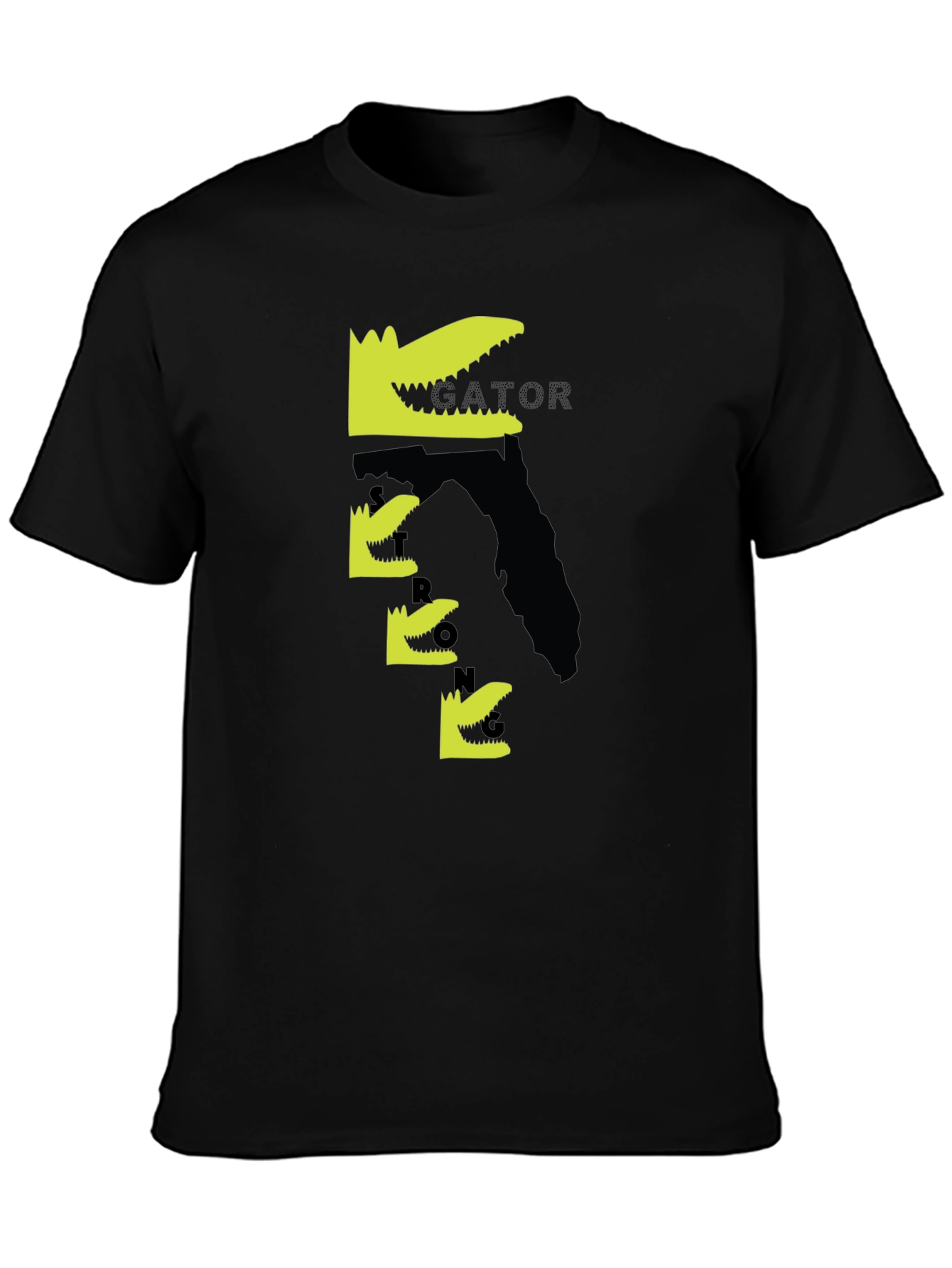 Gator Graphic Tee - Black Cotton T-Shirt