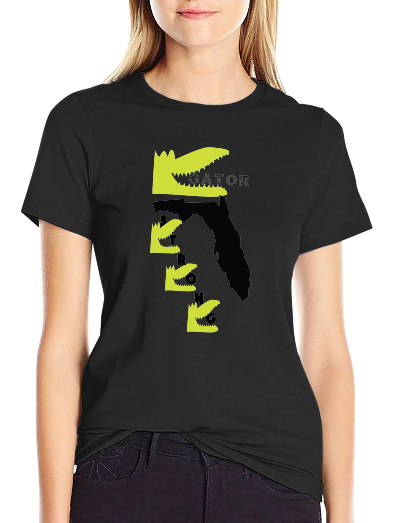 Gator Graphic Tee - Black Cotton T-Shirt