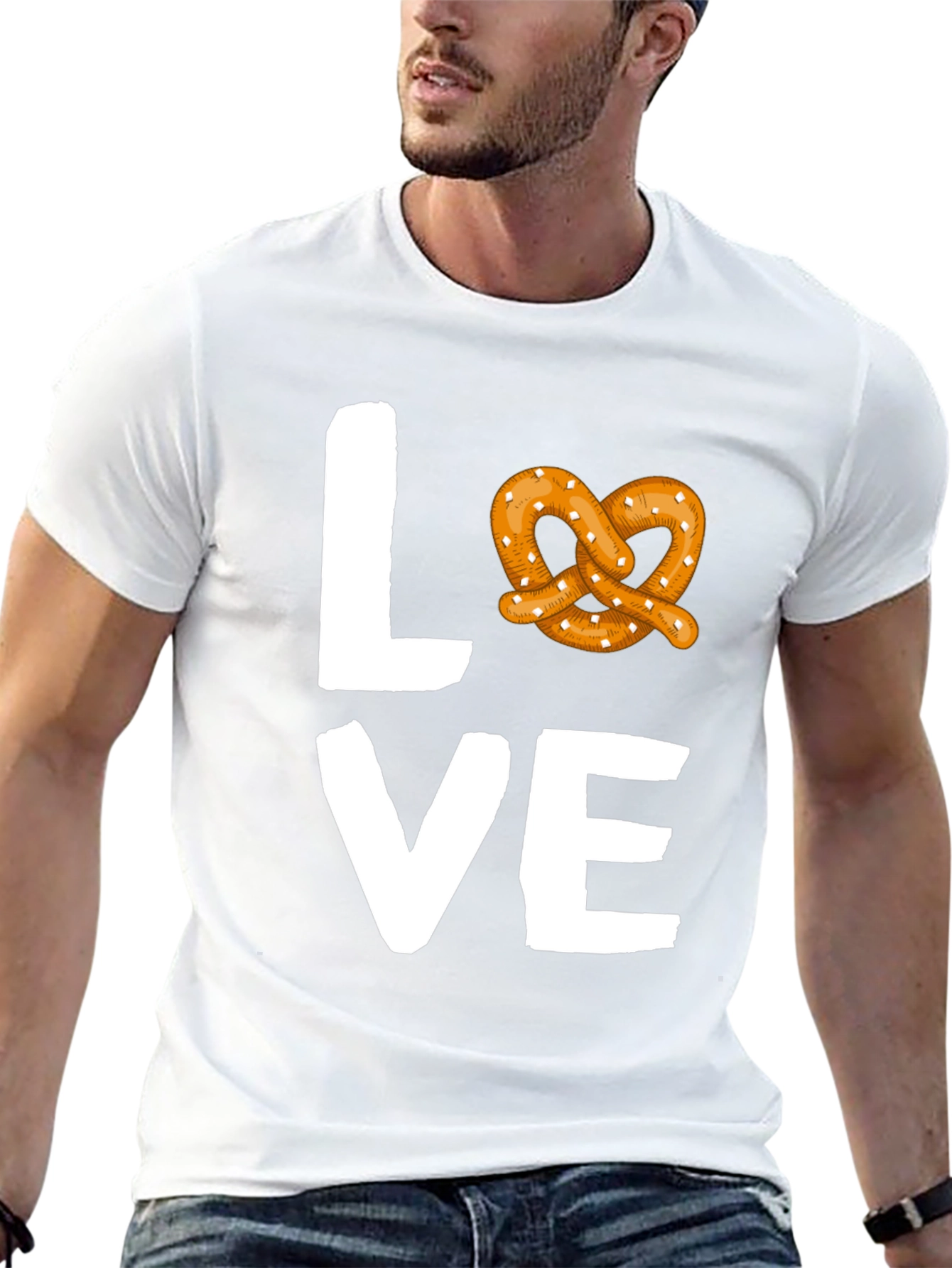 Love Pretzel Graphic Tee - Soft Cotton Blend
