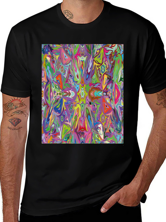 Psychedelic Art Graphic Black T-Shirt