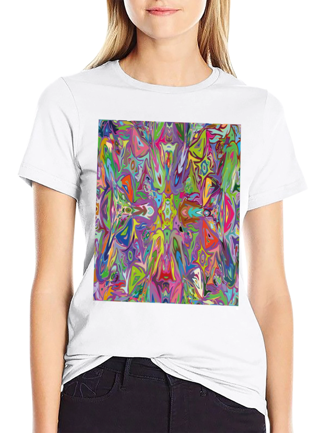 Psychedelic Art Graphic Black T-Shirt