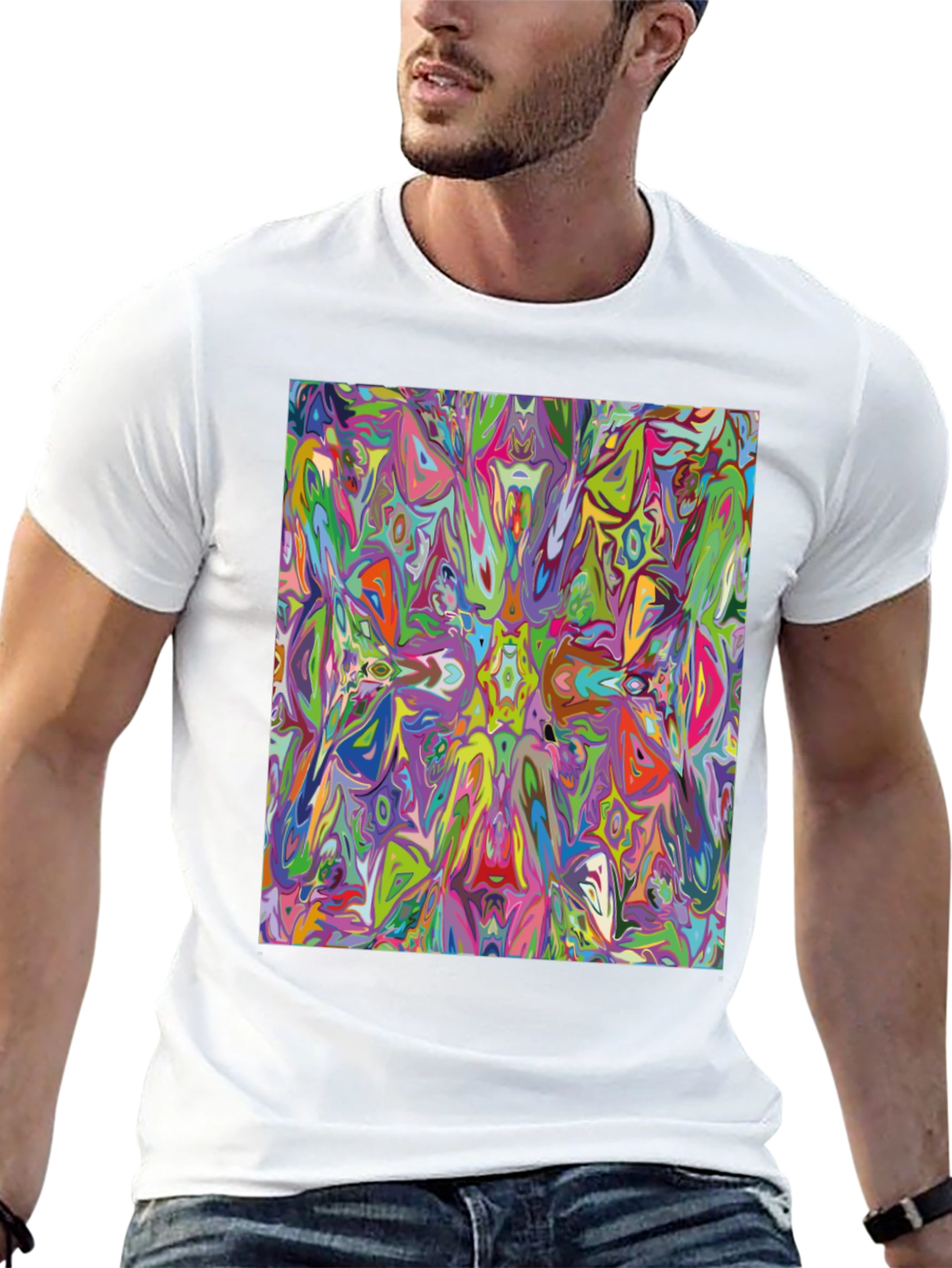 Psychedelic Art Graphic Black T-Shirt