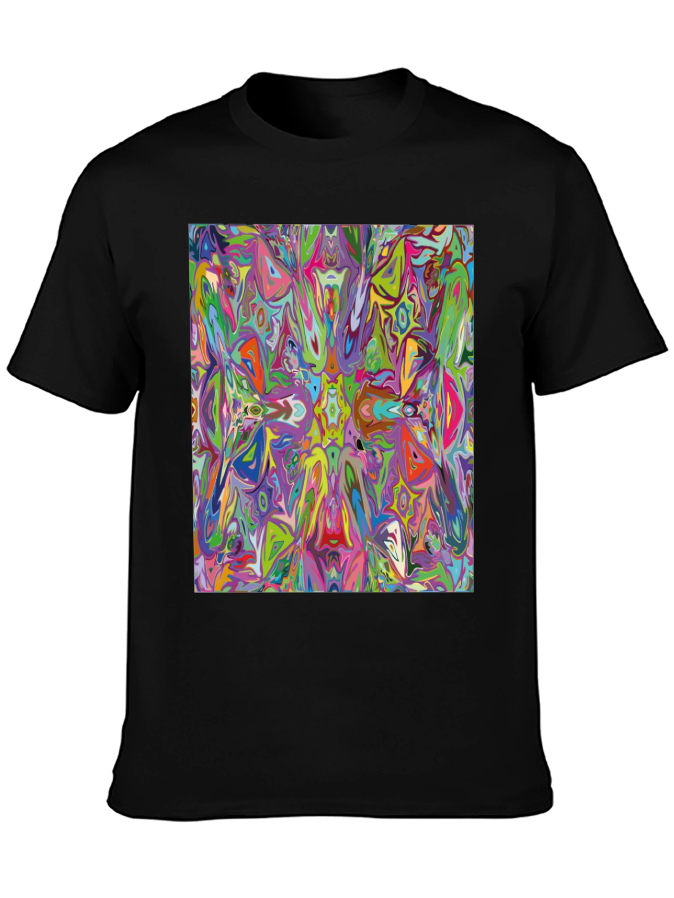Psychedelic Art Graphic Black T-Shirt