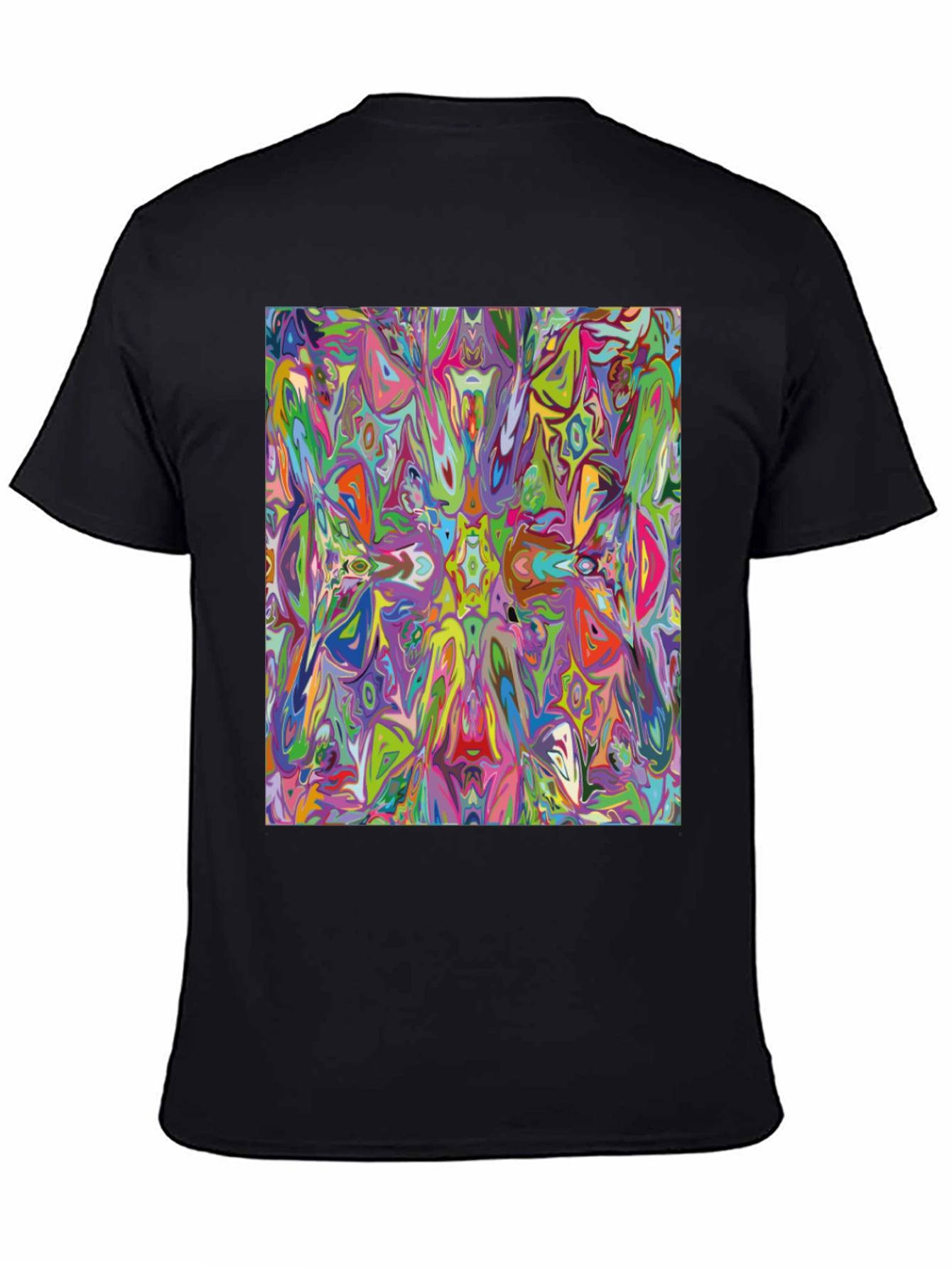 Psychedelic Art Graphic Black T-Shirt