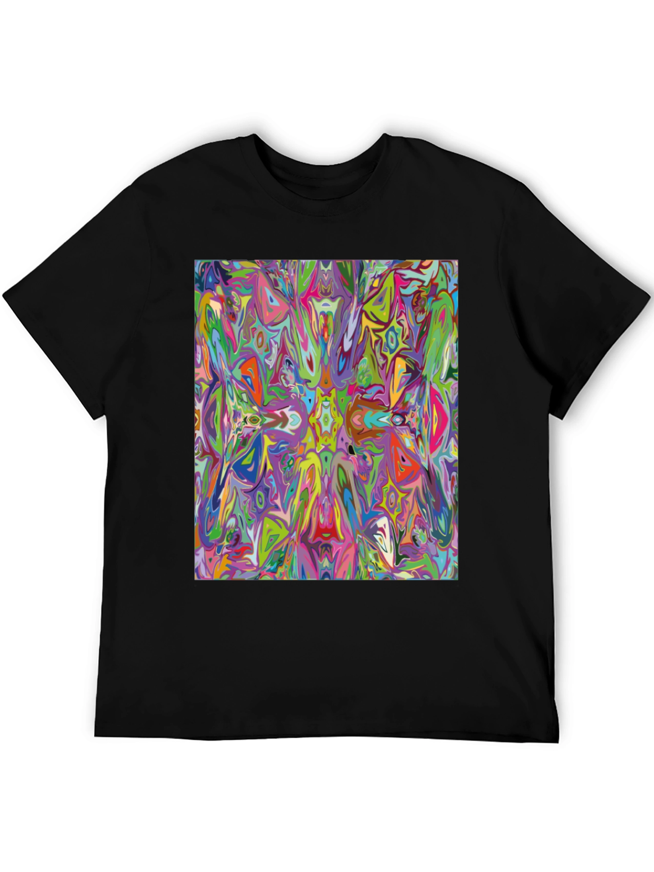Psychedelic Art Graphic Black T-Shirt