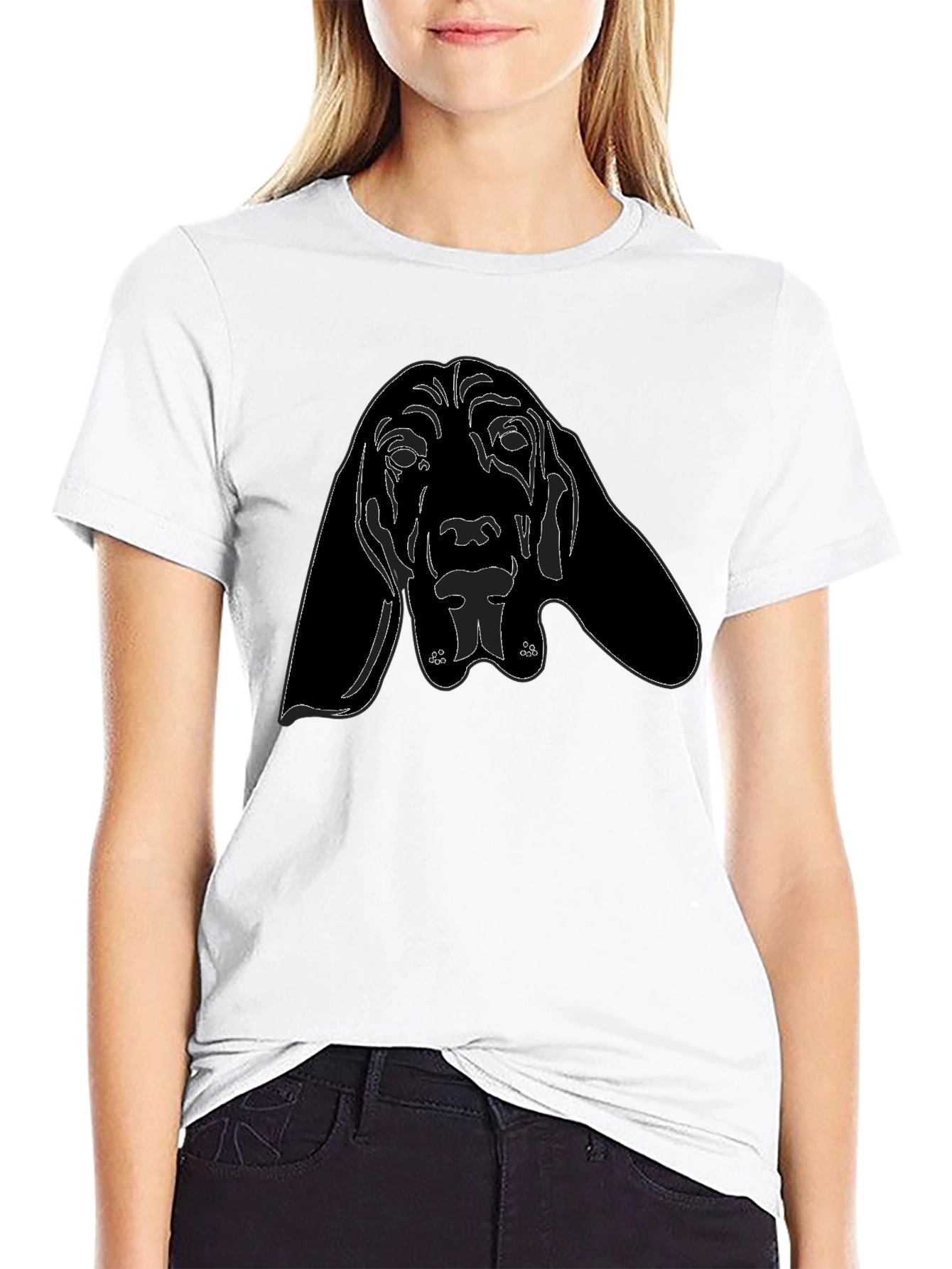 Dog Graphic T-Shirt - Black