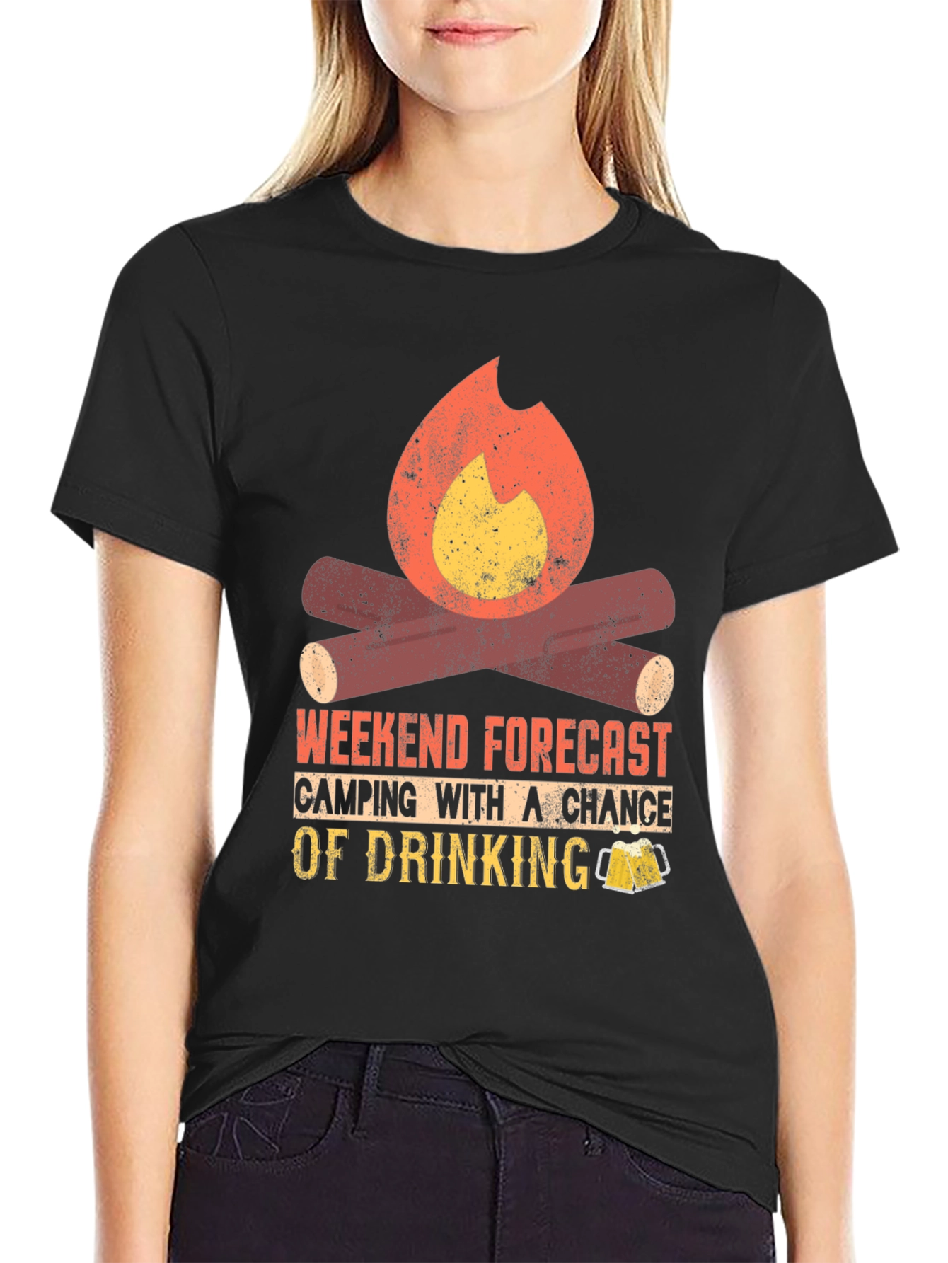 Camping & Drinking Forecast T-Shirt