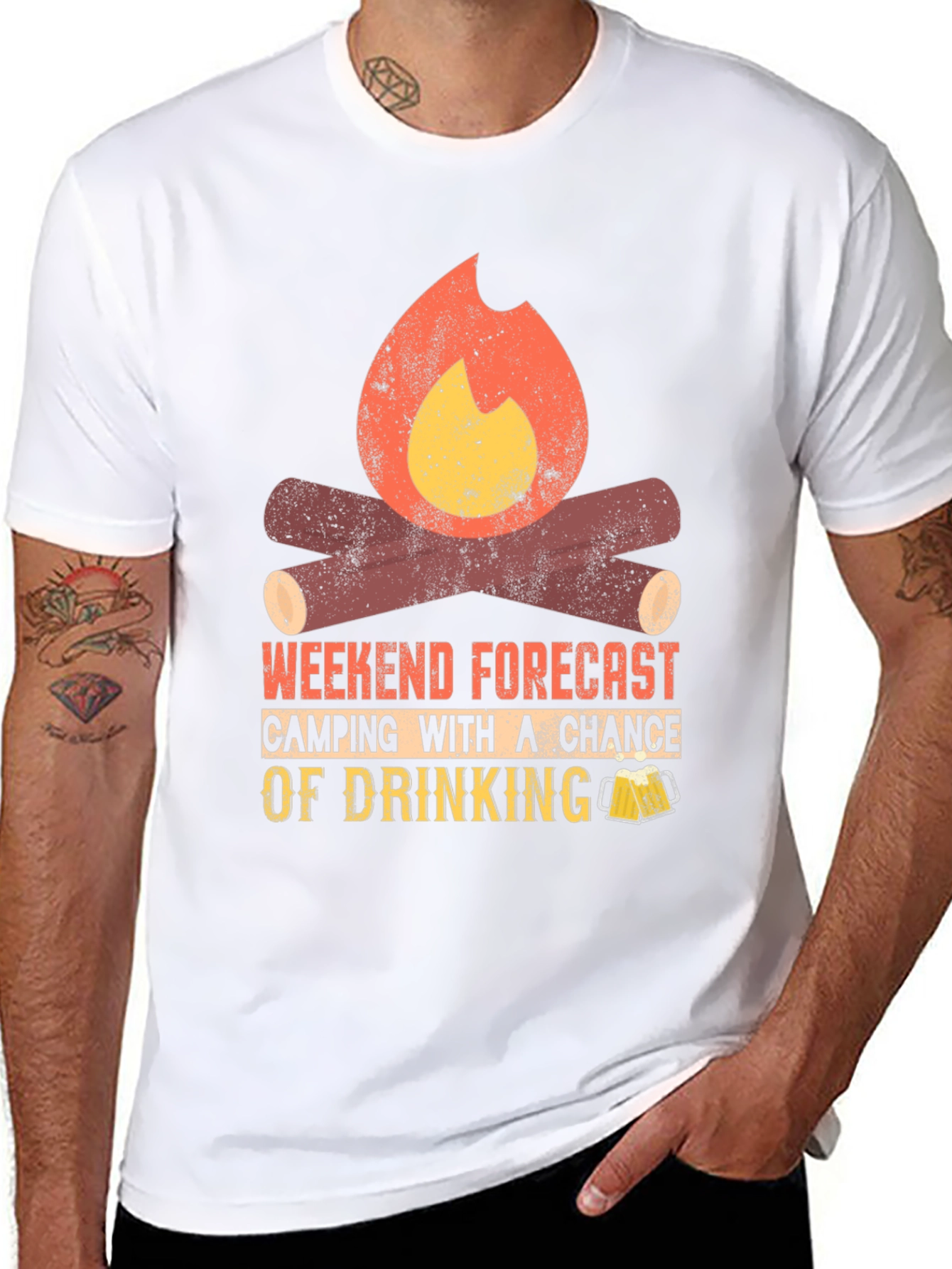 Camping & Drinking Forecast T-Shirt