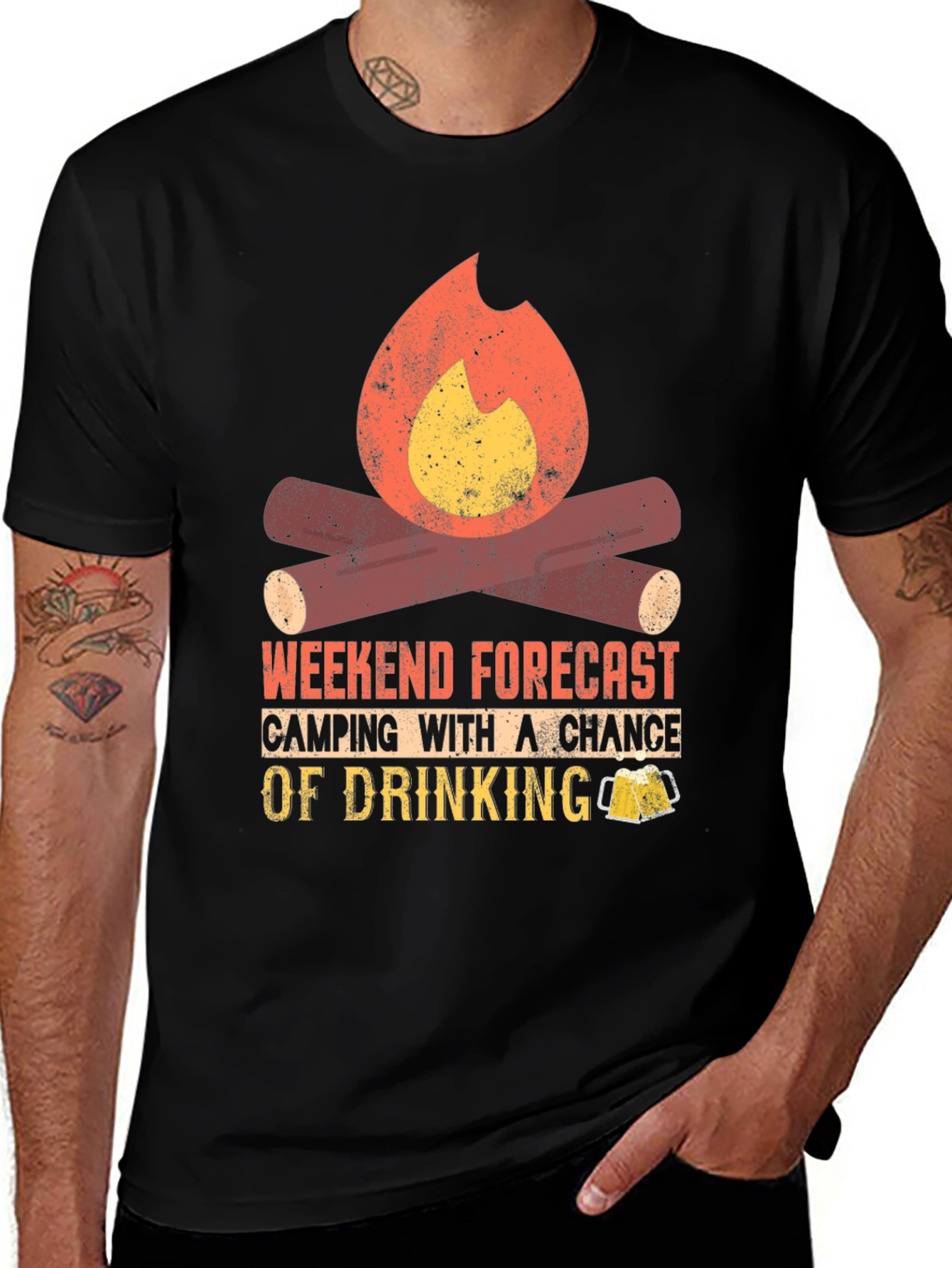 Camping & Drinking Forecast T-Shirt