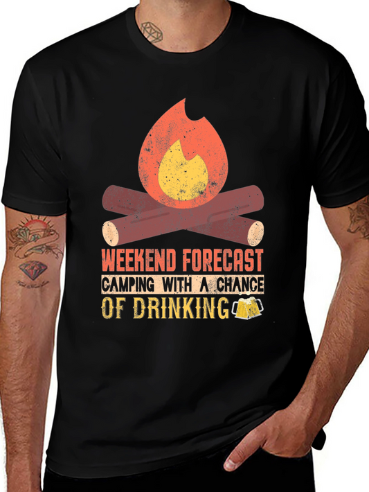 Camping & Drinking Forecast T-Shirt