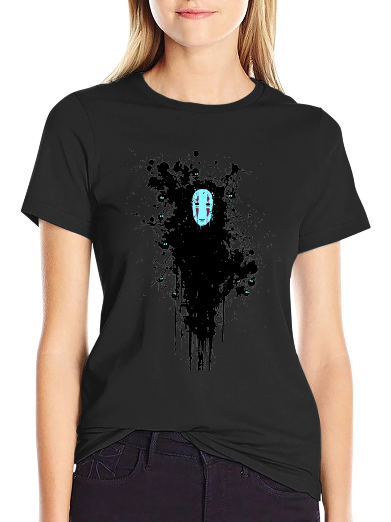 Spirited Away No-Face Black Graphic Tee