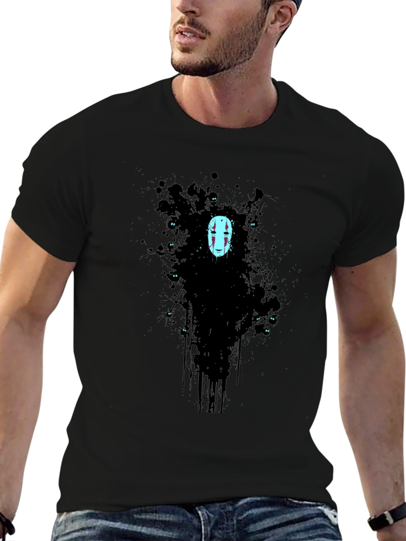 Spirited Away No-Face Black Graphic Tee