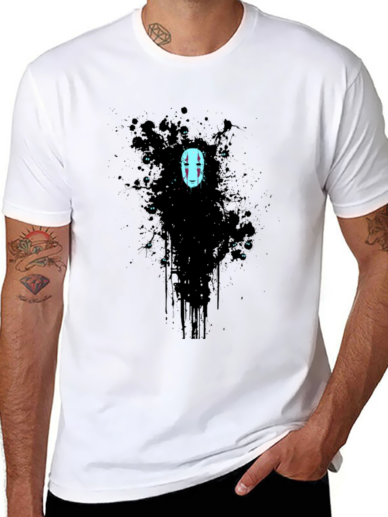 Spirited Away No-Face Black Graphic Tee
