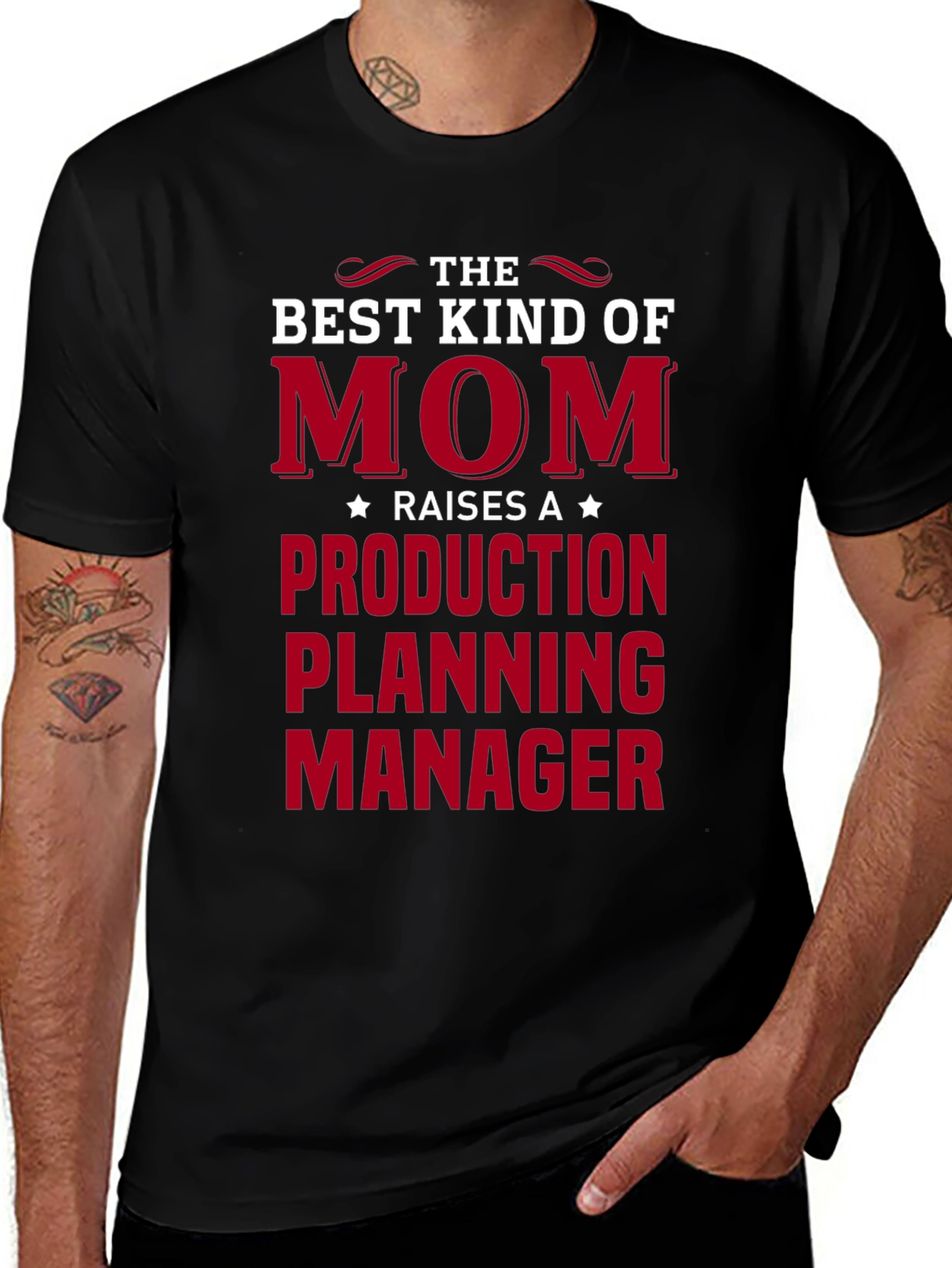Best Kind of Mom Production Planning Manager Black T-Shirt