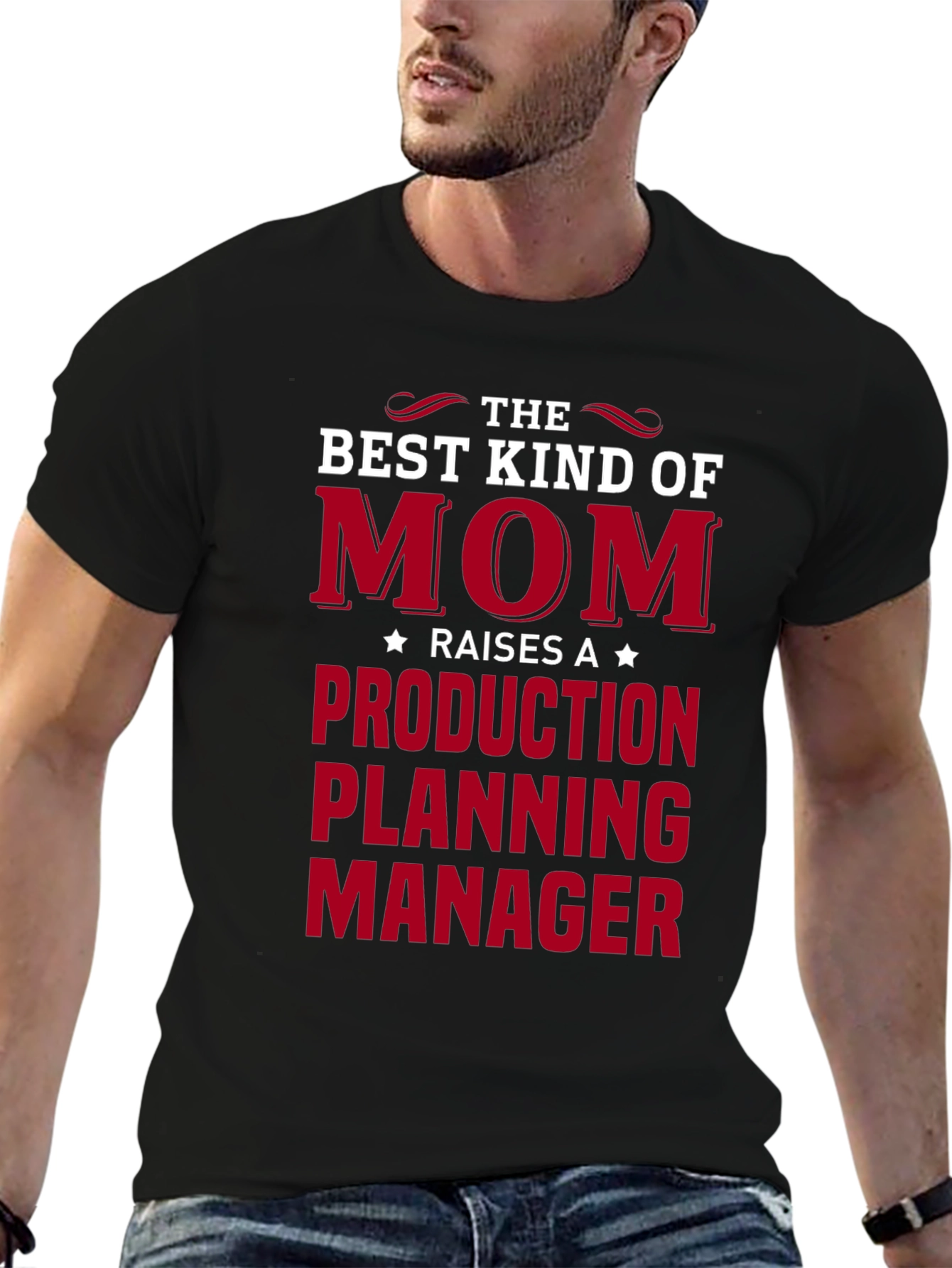 Best Kind of Mom Production Planning Manager Black T-Shirt