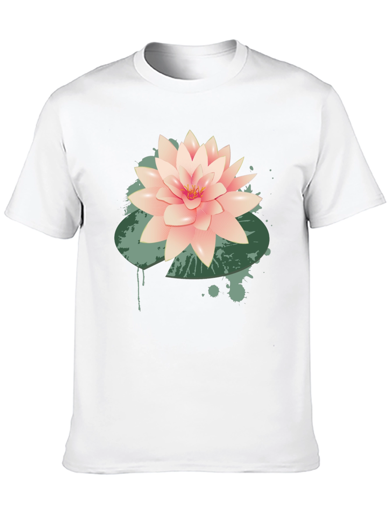 Lotus Flower Graphic Tee - Stylish Black T-Shirt