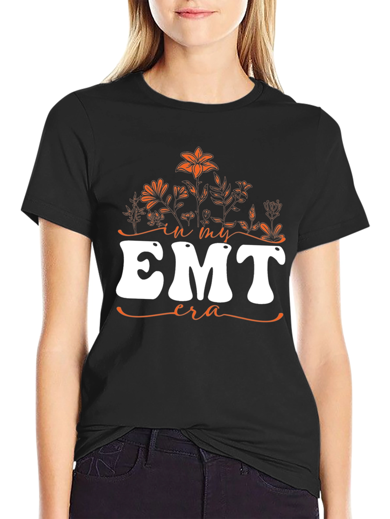 In My EMT Era T-Shirt - Floral Design