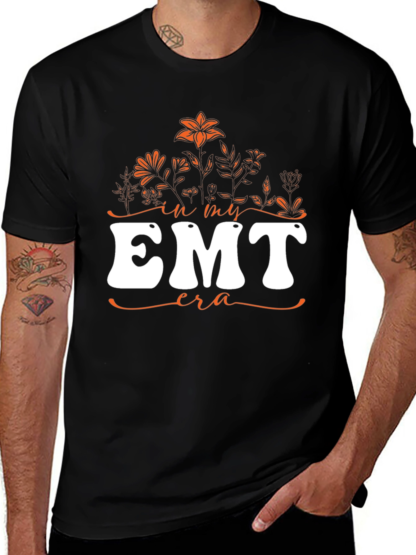 In My EMT Era T-Shirt - Floral Design