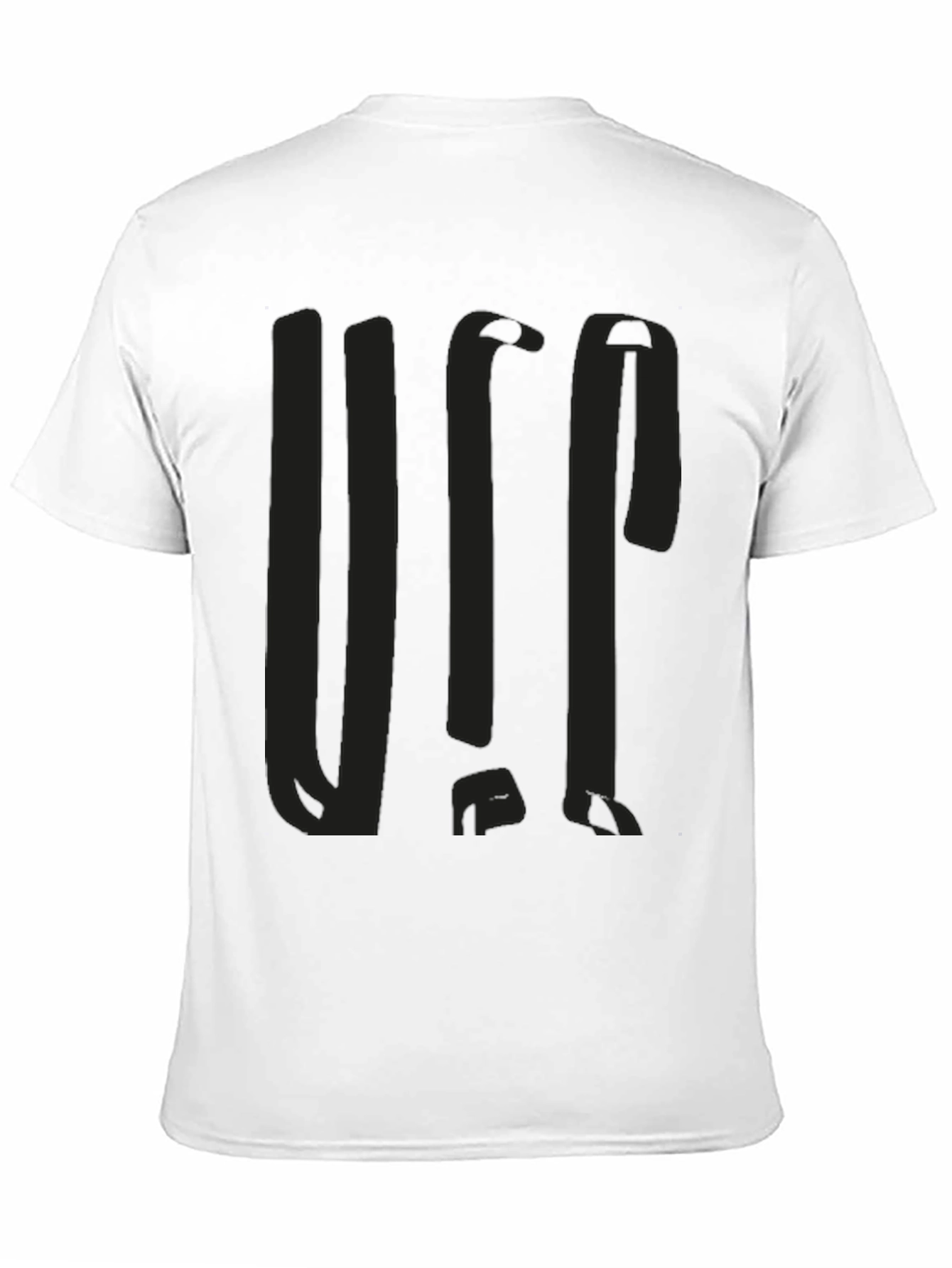 Mens Solid Black Graphic Tee