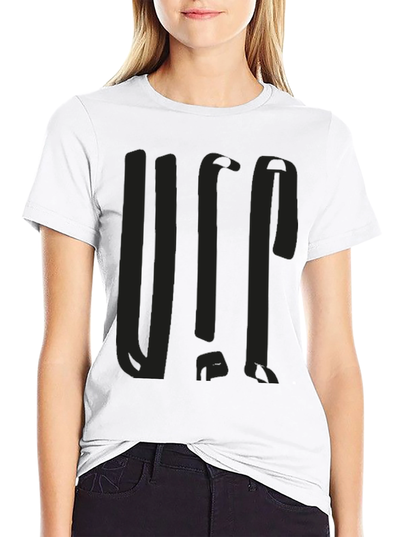 Mens Solid Black Graphic Tee