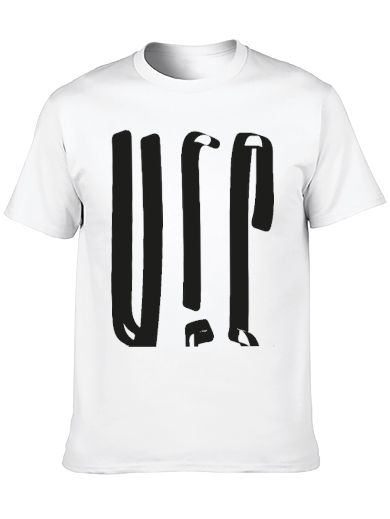 Mens Solid Black Graphic Tee