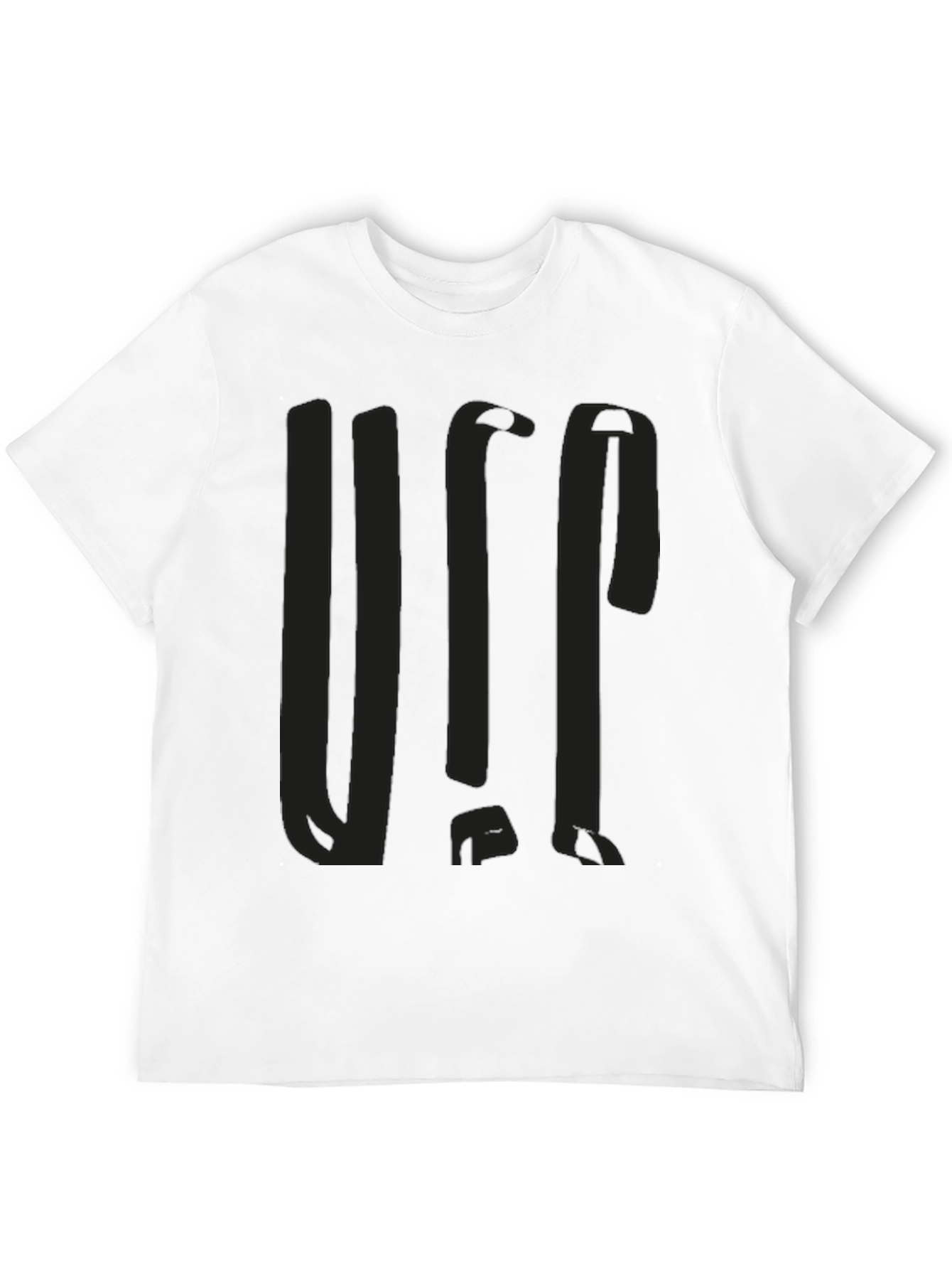 Mens Solid Black Graphic Tee